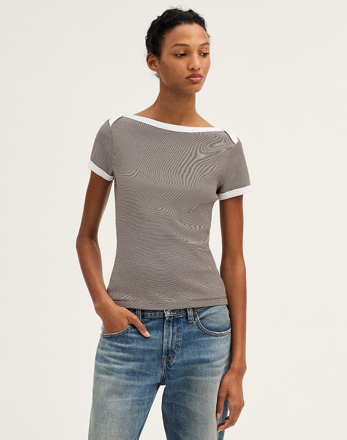 The '90s Envelope Tee in Compact Cotton