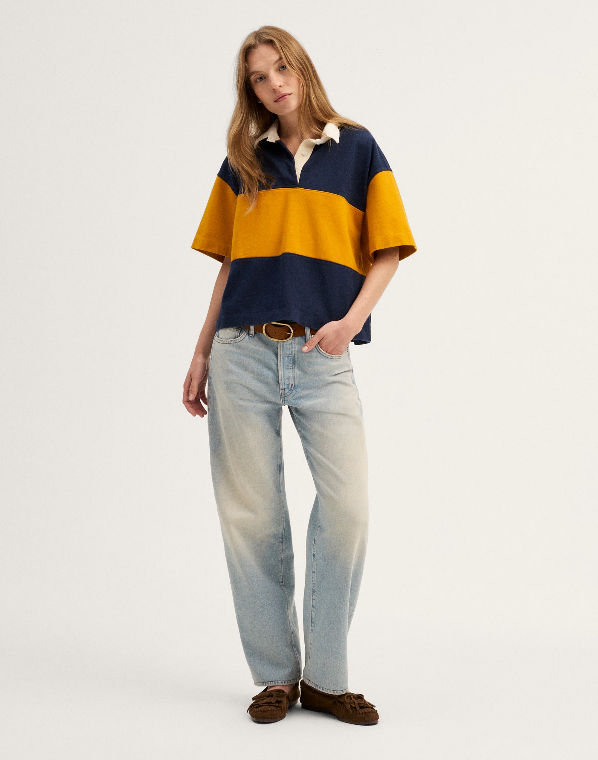 The Boxy Rugby Polo in Club Cotton