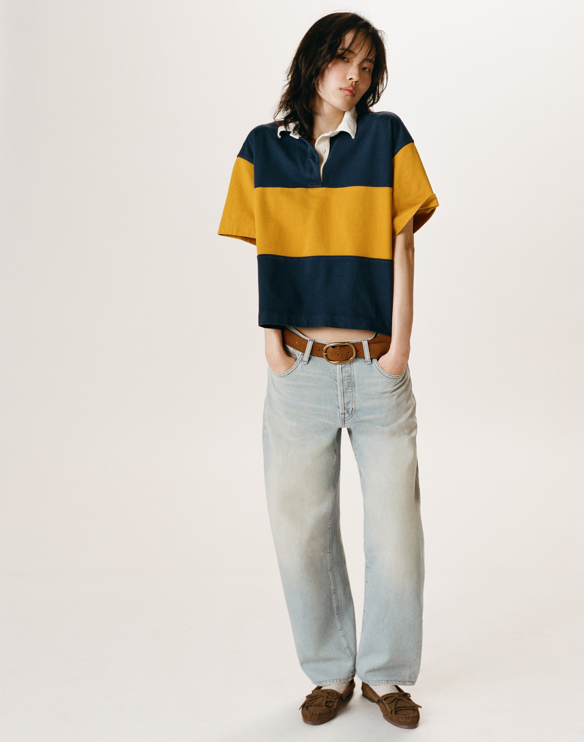 The Boxy Rugby Polo in Club Cotton