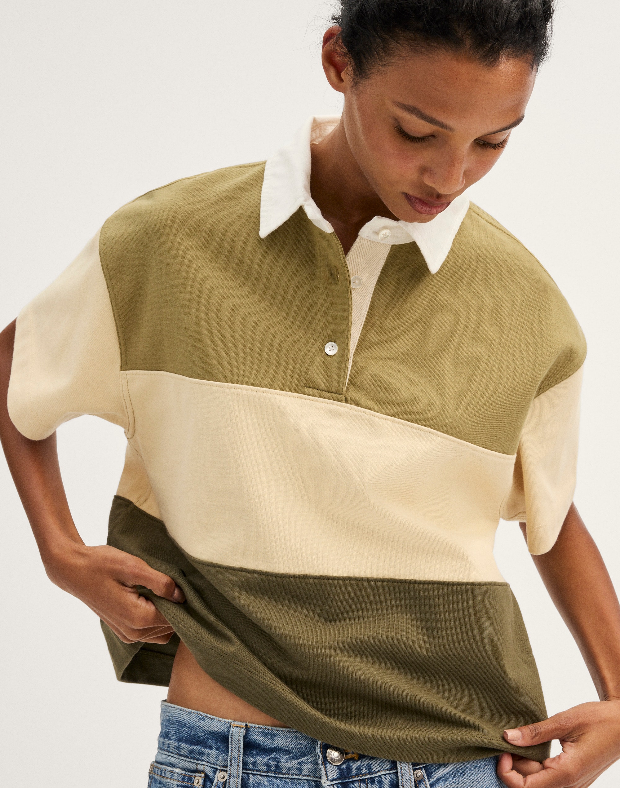 The Boxy Rugby Polo in Club Cotton