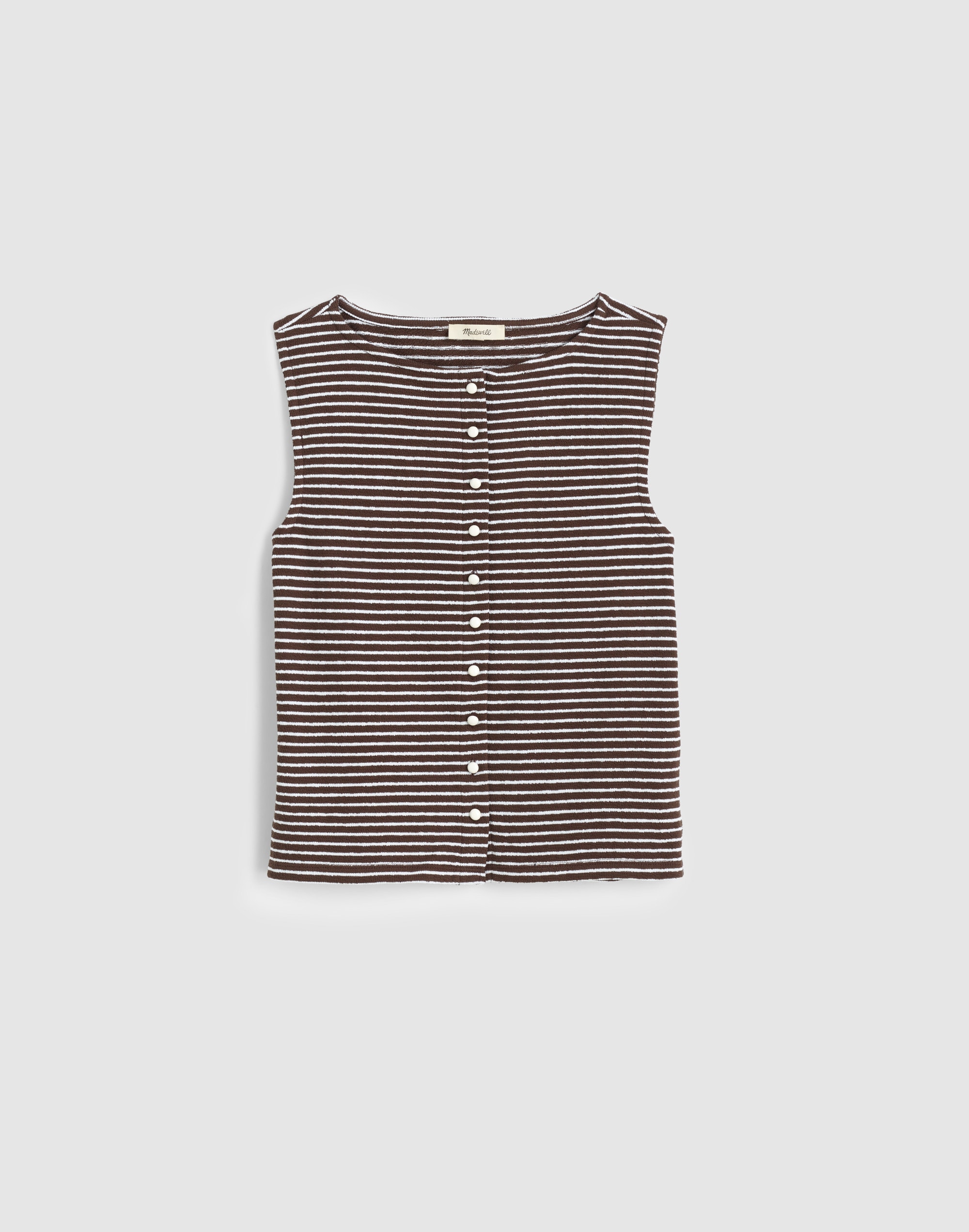 Sleeveless Boatneck Vest Top