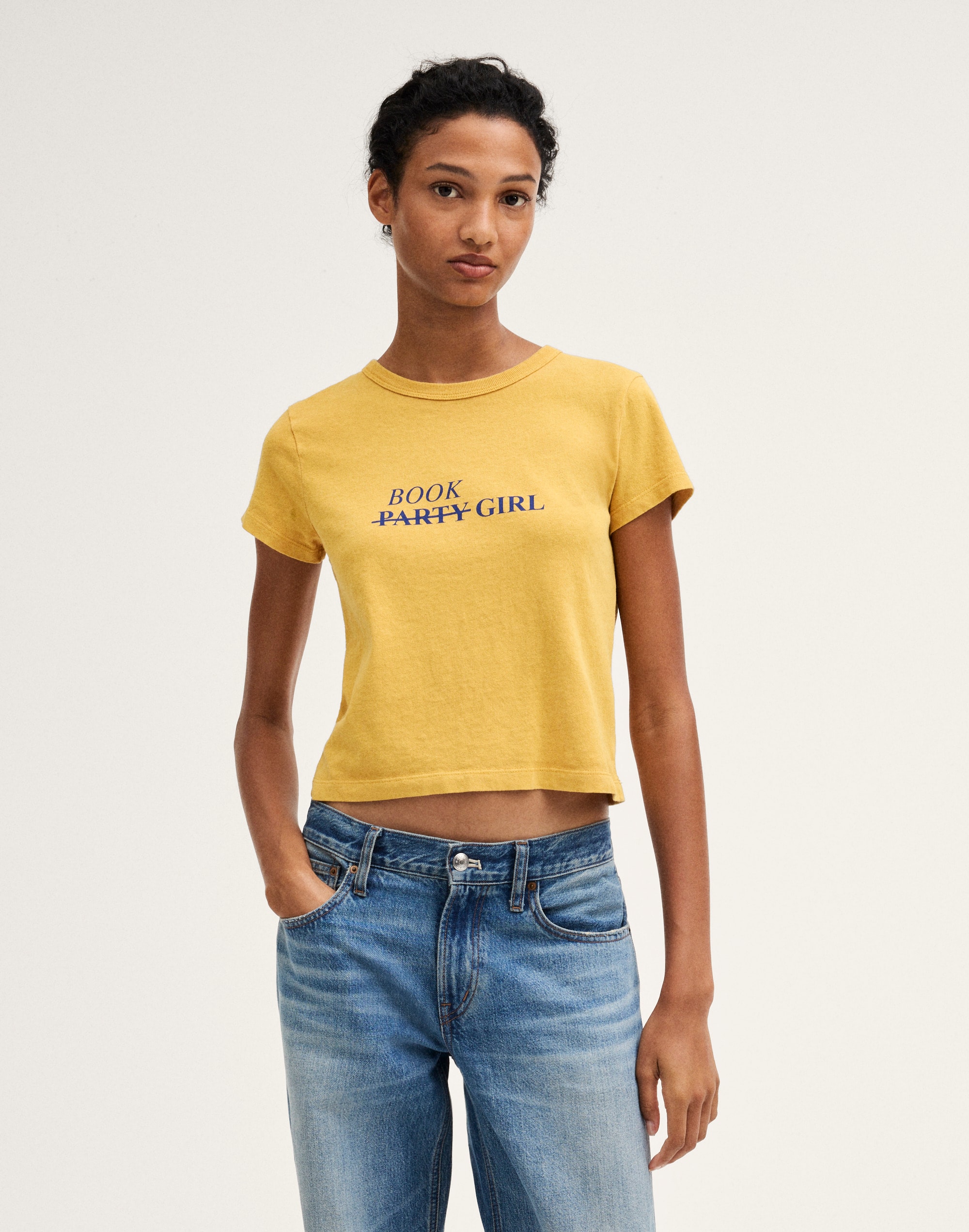 Madewell x NYPL Relaxed Baby Tee in Vintage Jersey Alternate Image 1