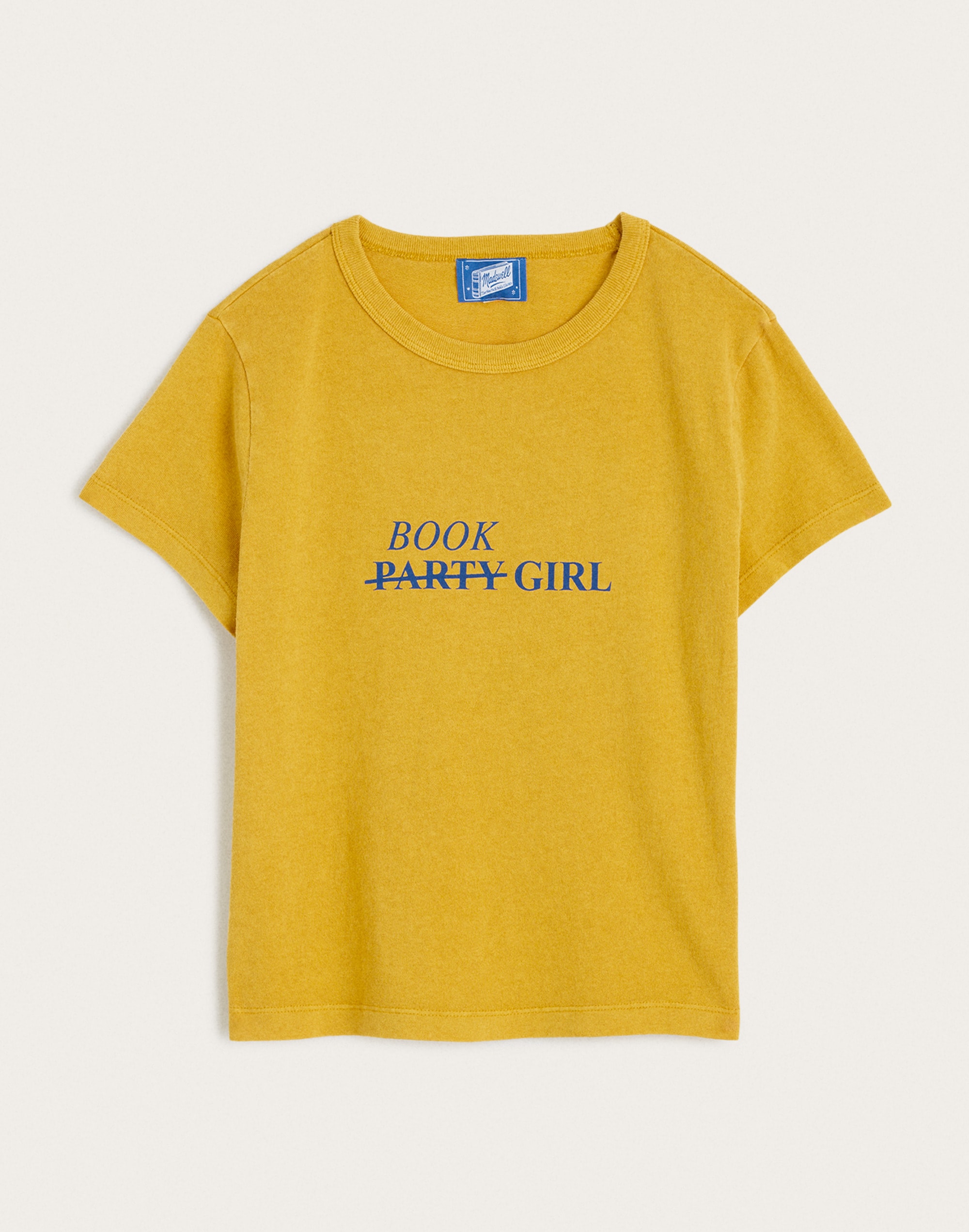 Madewell x NYPL Relaxed Baby Tee in Vintage Jersey