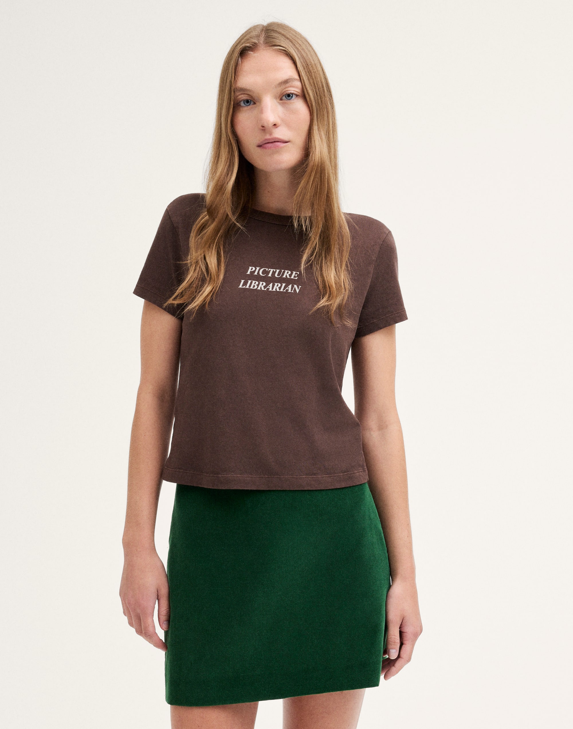 Madewell x NYPL Relaxed Baby Tee in Vintage Jersey