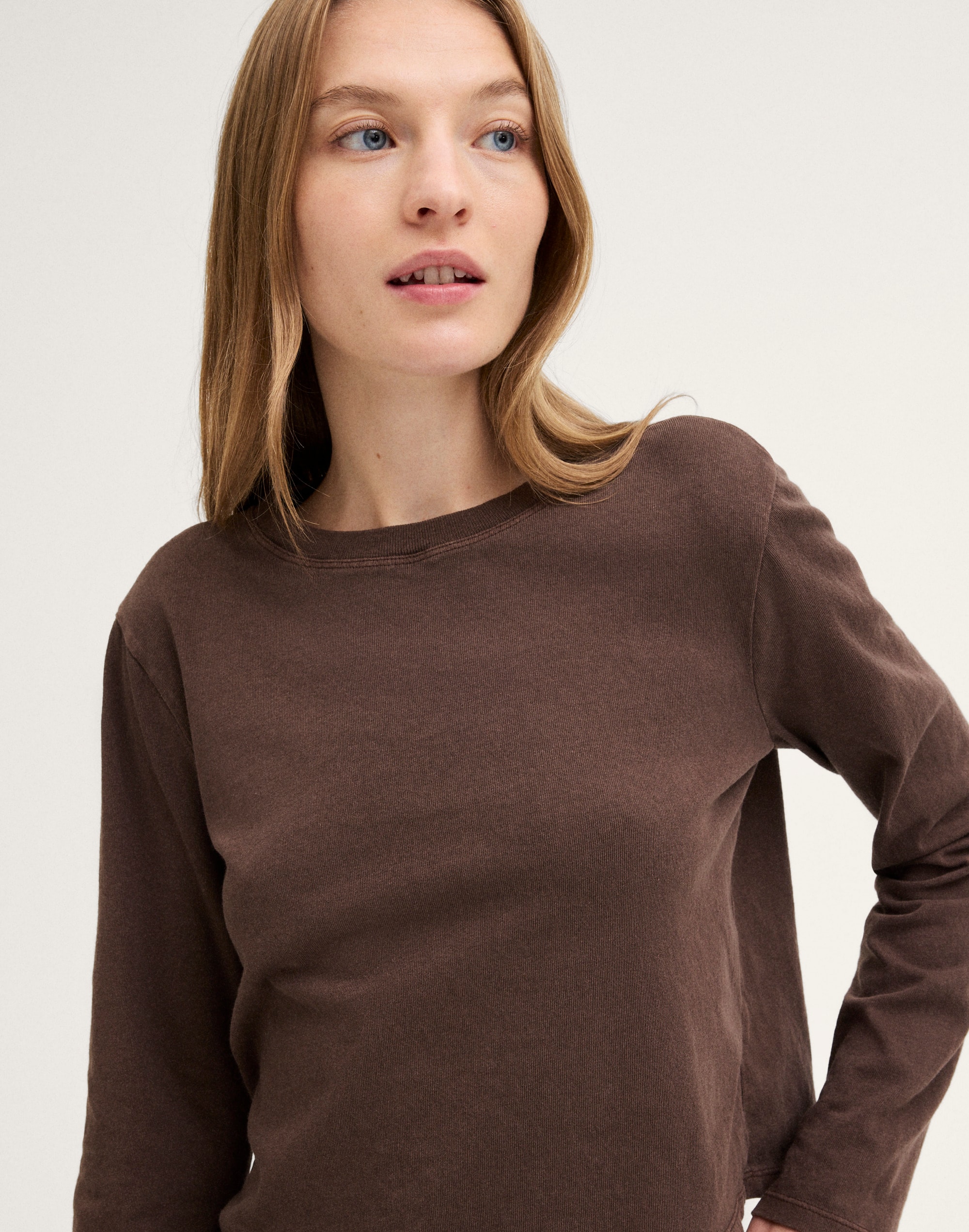 The Shrunken Long-Sleeve Tee in Vintage Jersey
