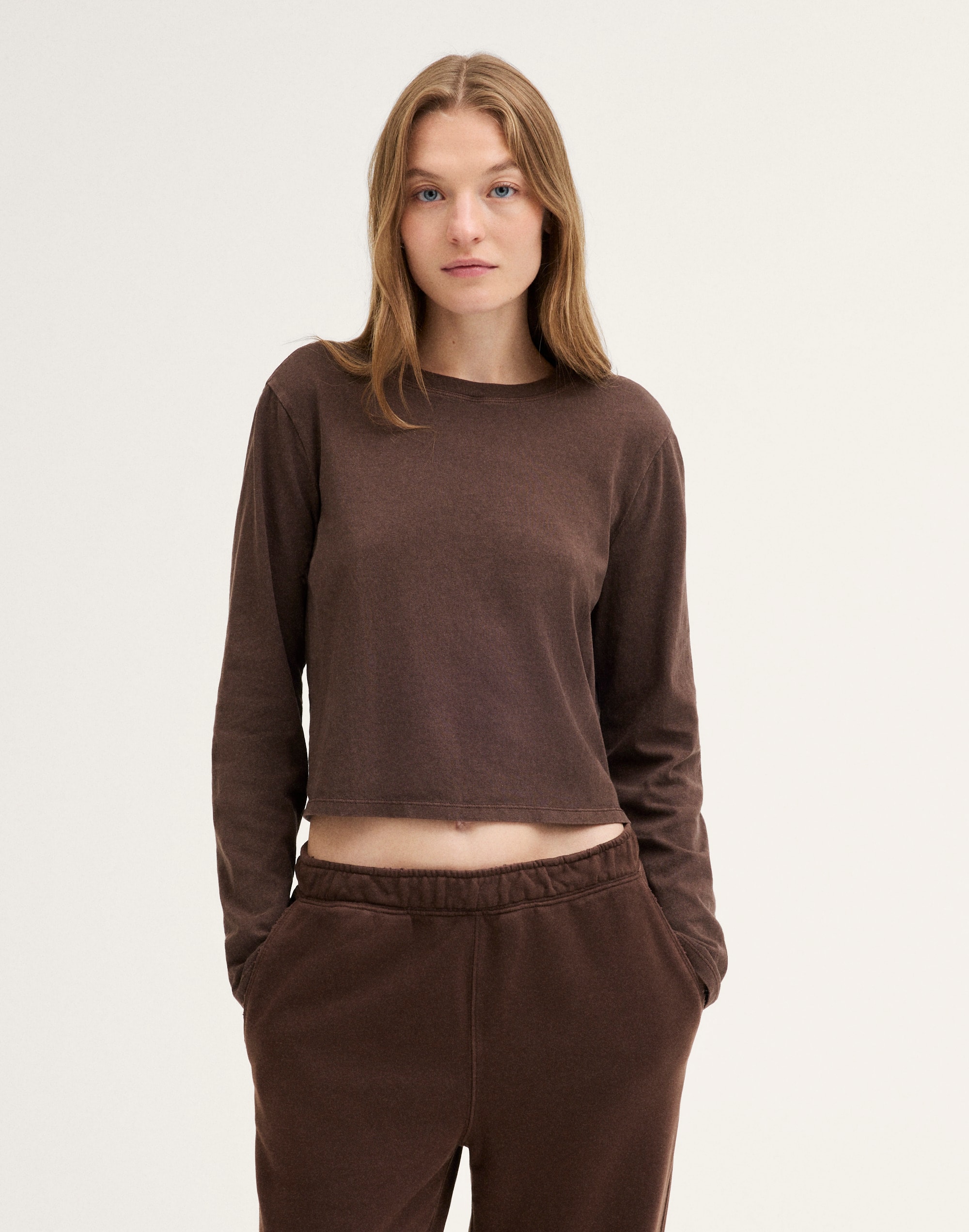 The Shrunken Long-Sleeve Tee in Vintage Jersey