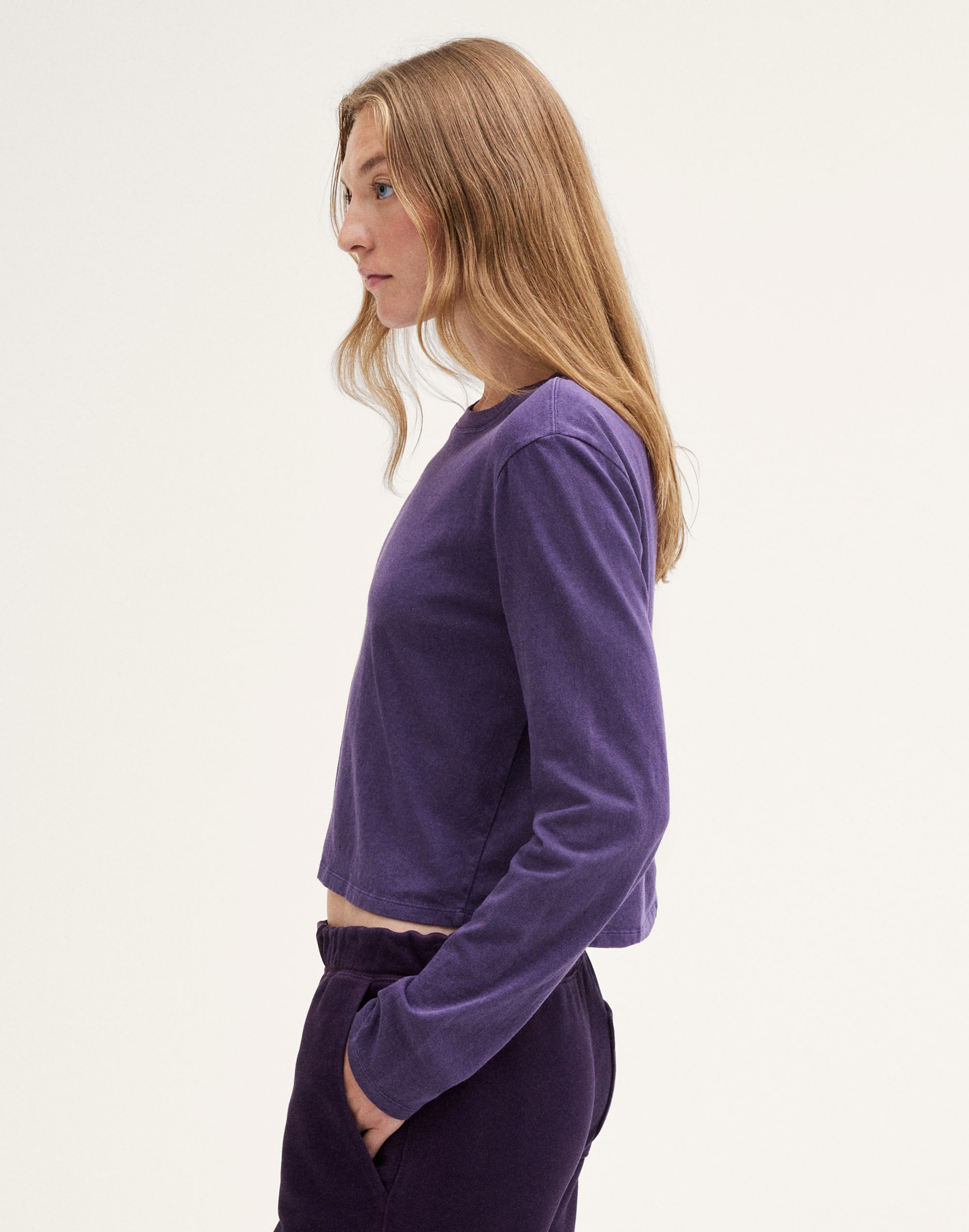 The Long-Sleeve Shrunken Tee in Vintage Jersey