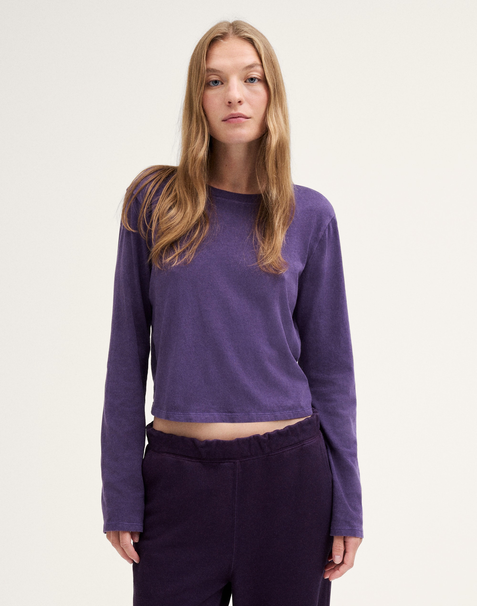 the shrunken long-sleeve tee in vintage jersey