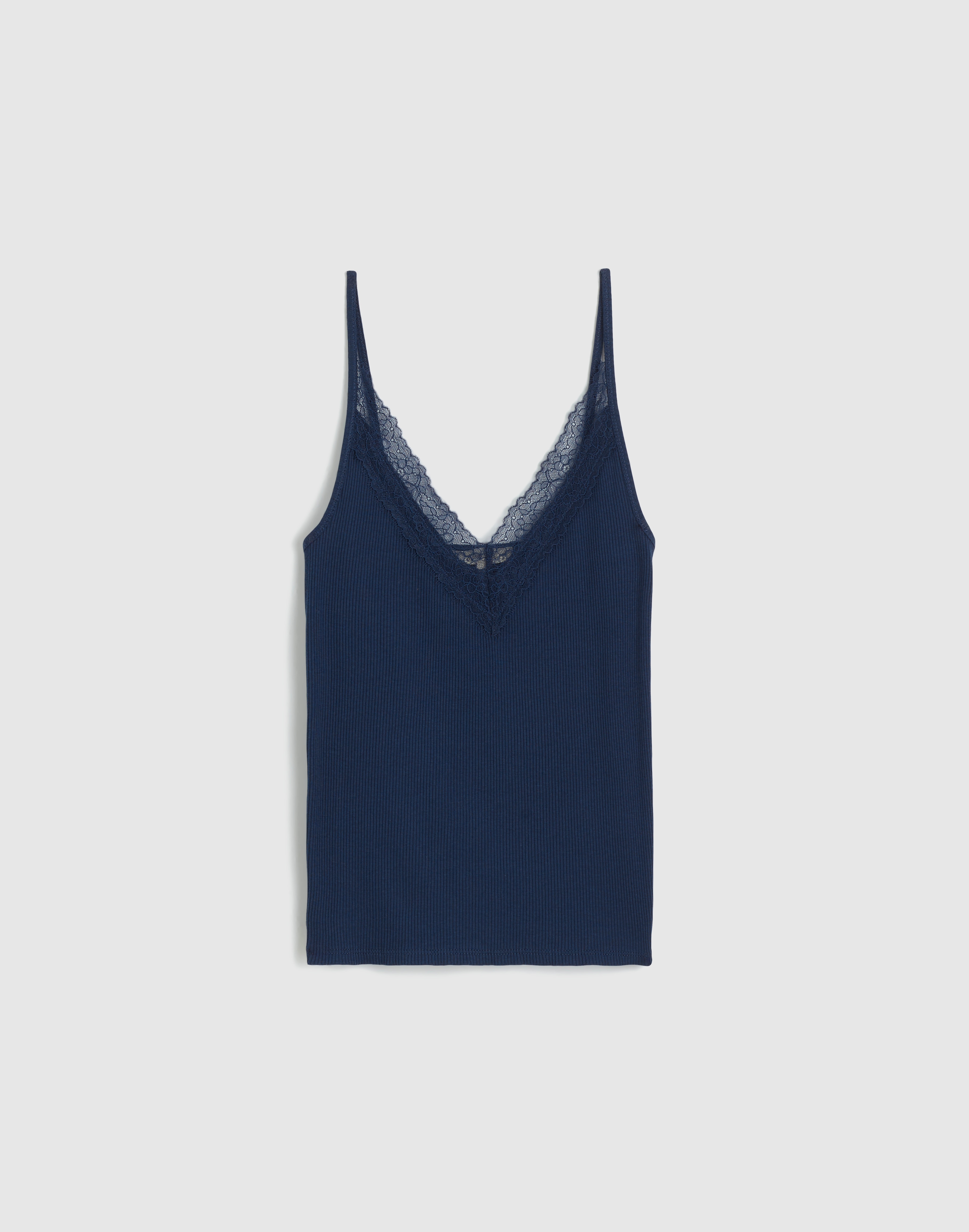 Madewell Lace-trim V-neck Tank In Twilight