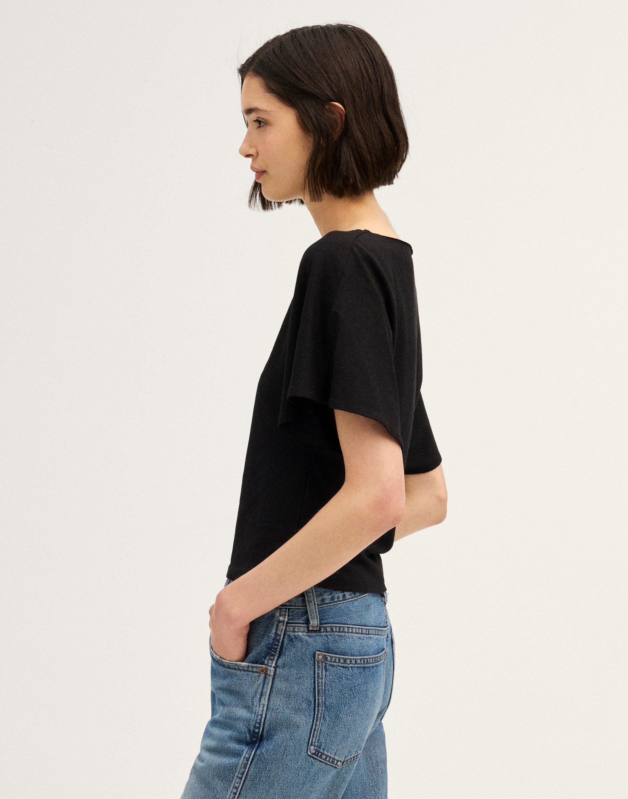 Boatneck Dolman-Sleeve Top