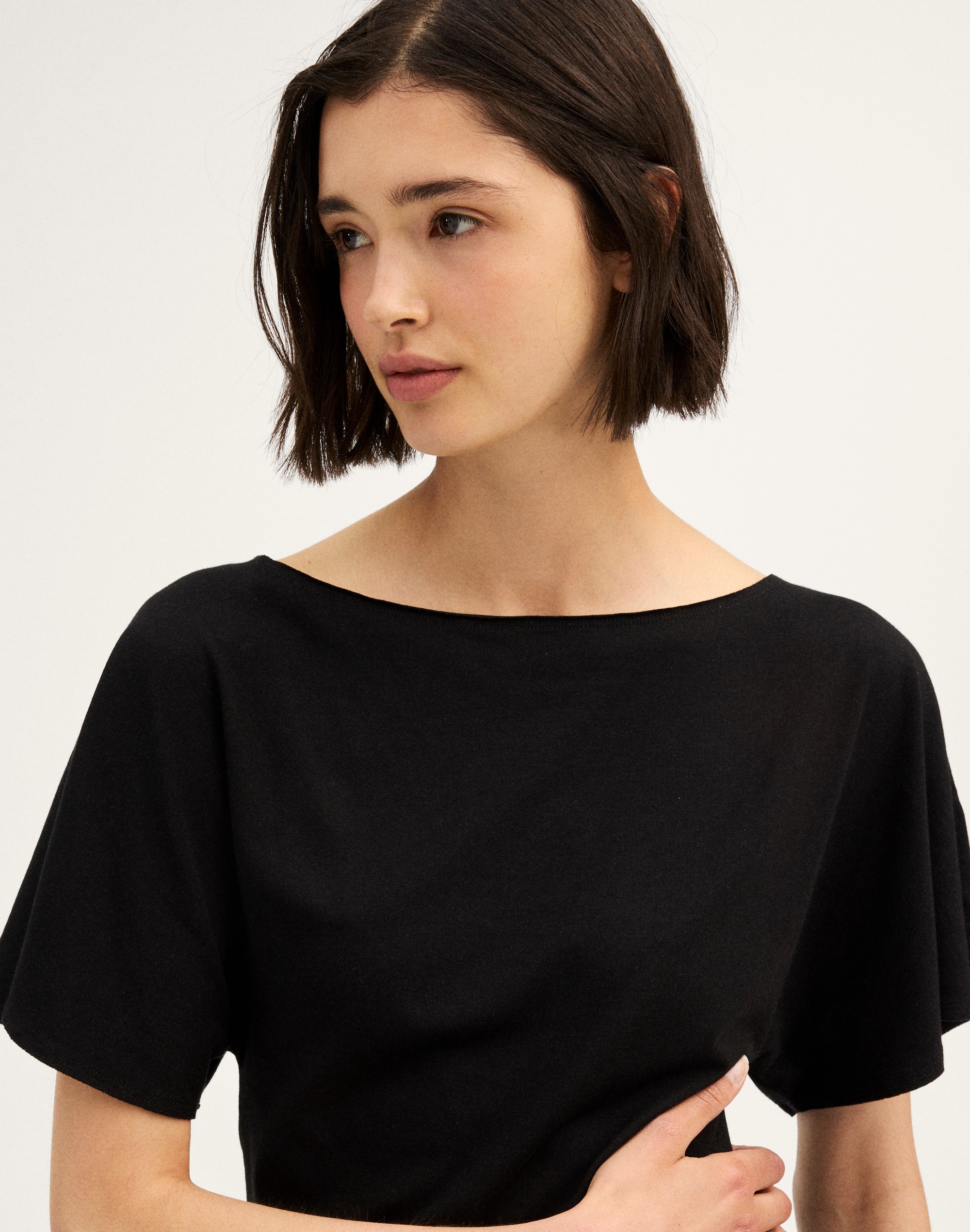 Boatneck Dolman-Sleeve Top