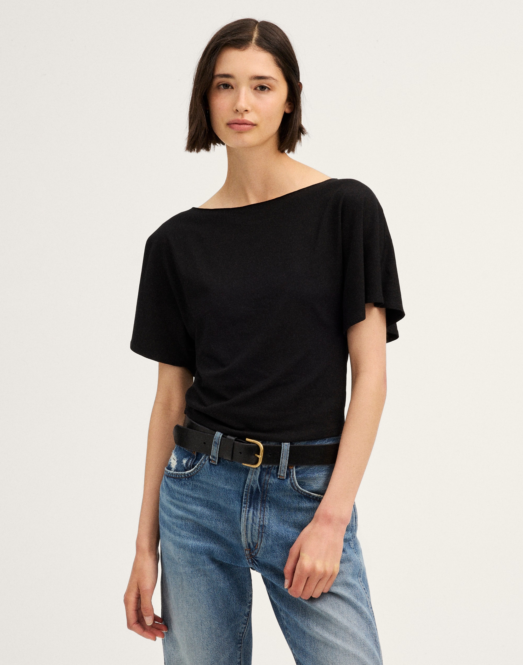 boatneck dolman-sleeve top