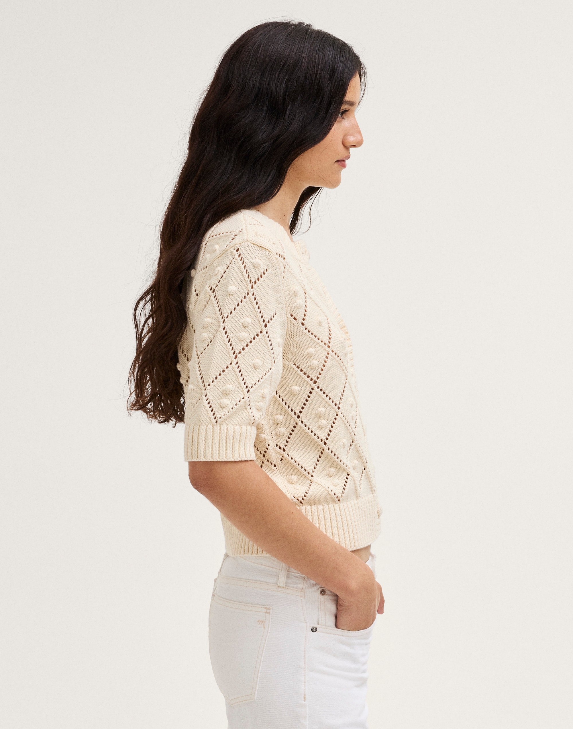 Bauble Pointelle-Stitch Cardigan