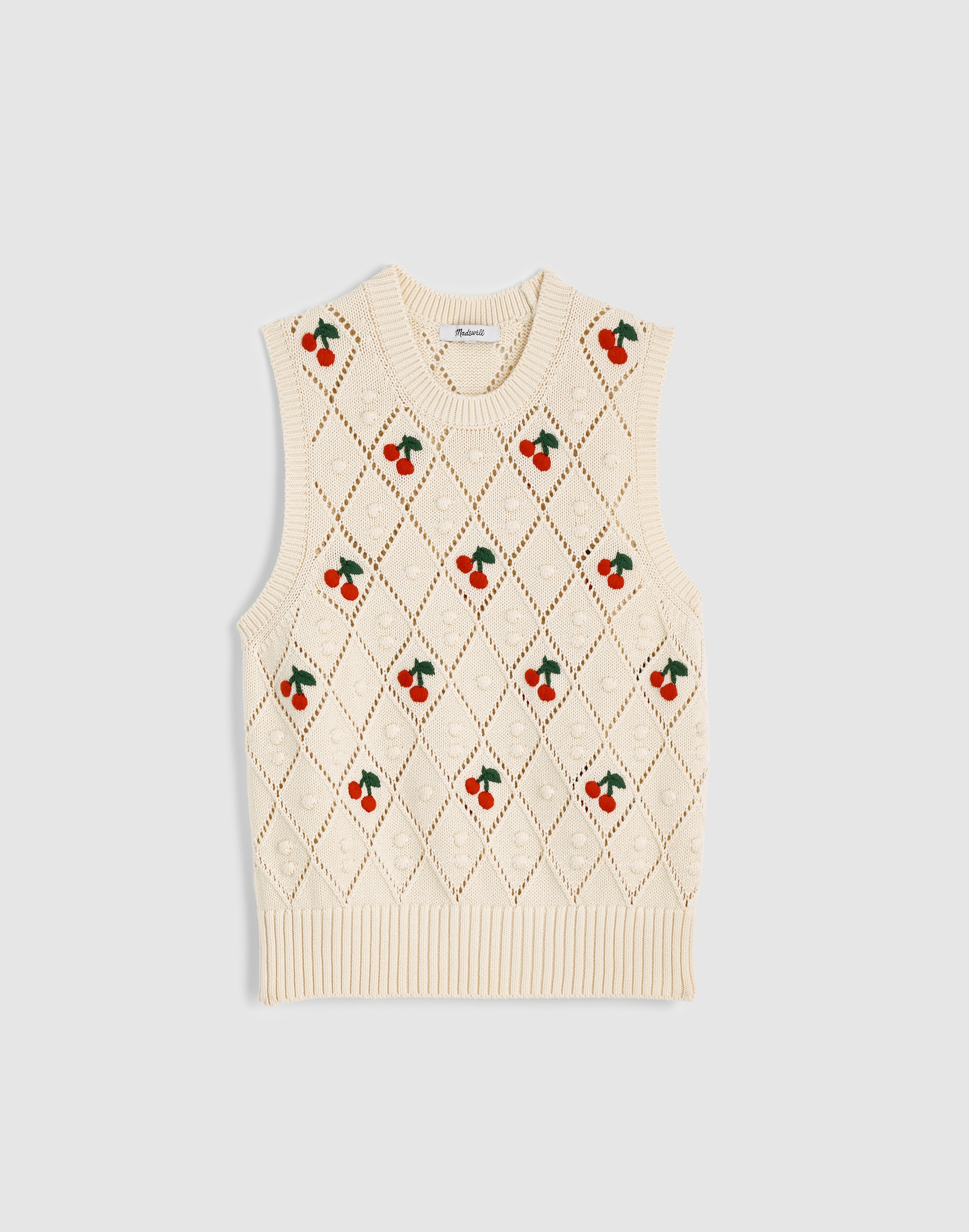 Bauble Pointelle-Stitch Sweater Vest