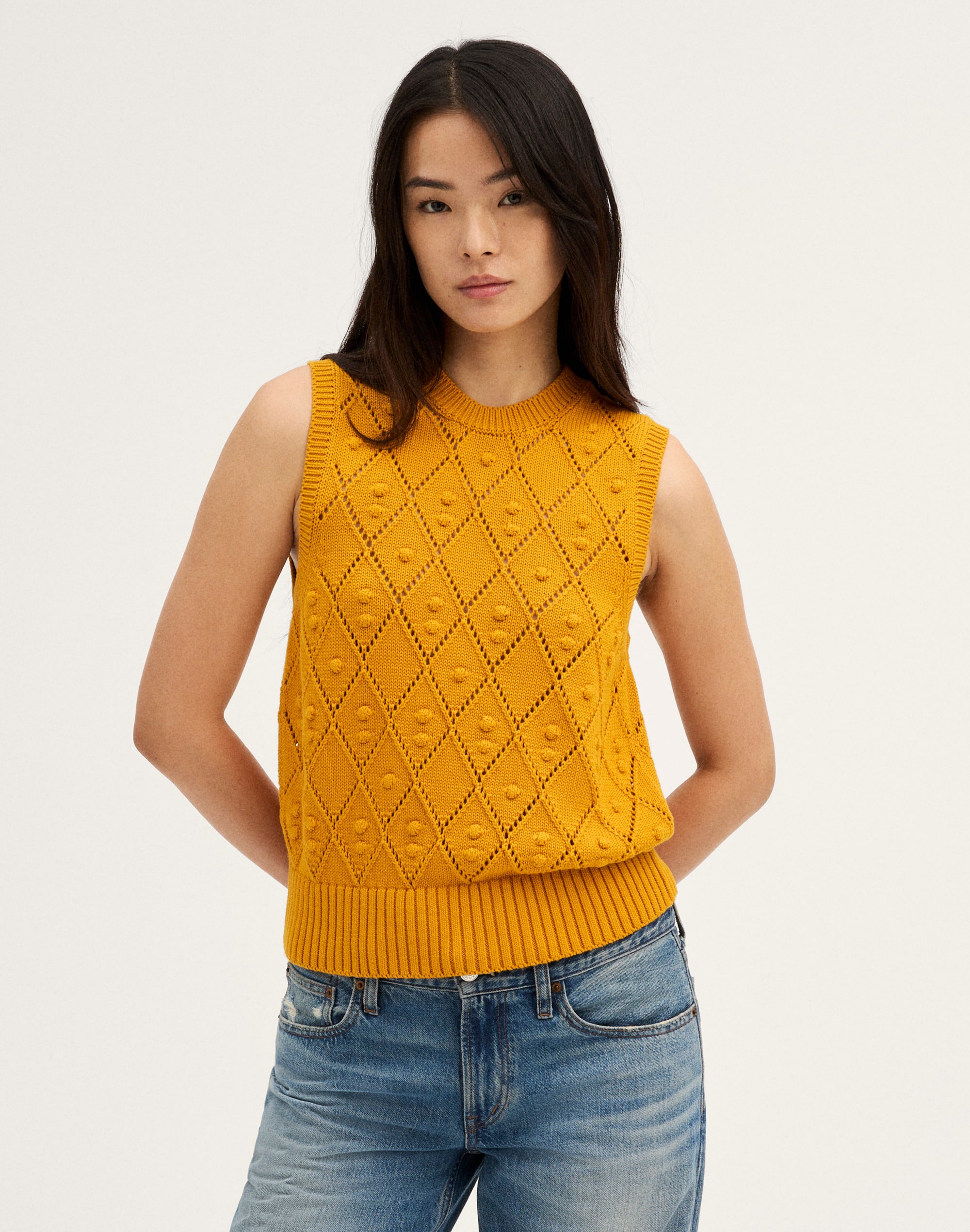 Bauble Pointelle-Stitch Sweater Vest