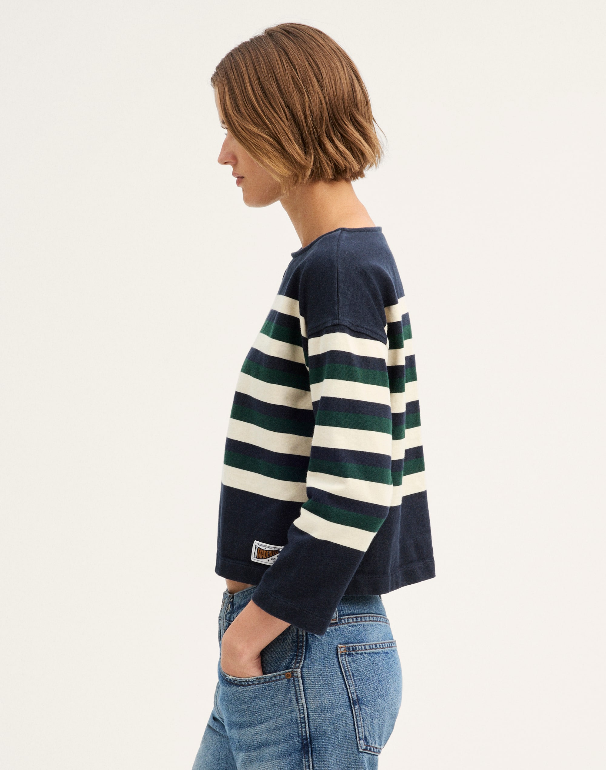 The Rugby Boatneck Long-Sleeve Tee in Club Cotton