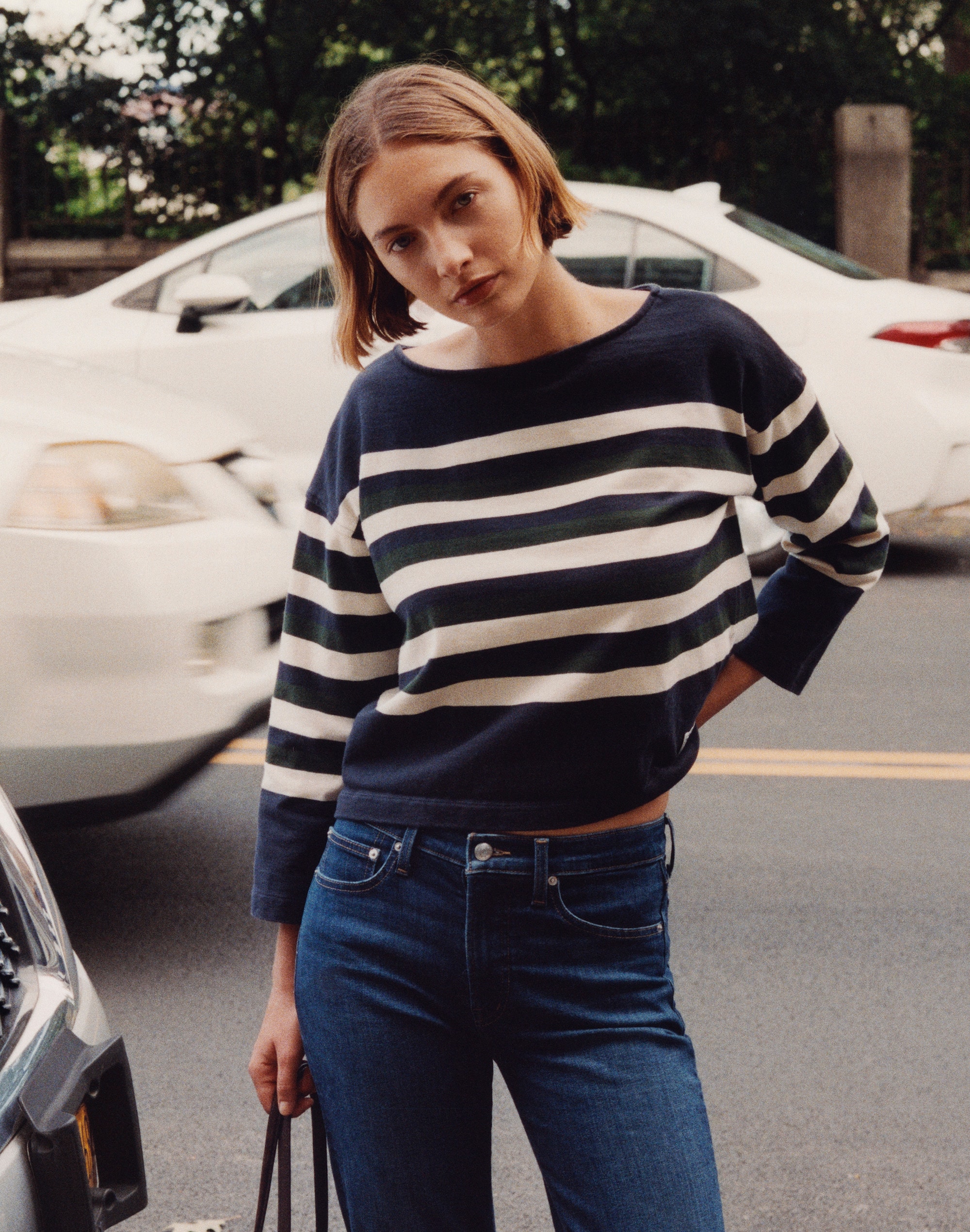The Rugby Boatneck Long-Sleeve Tee in Club Cotton