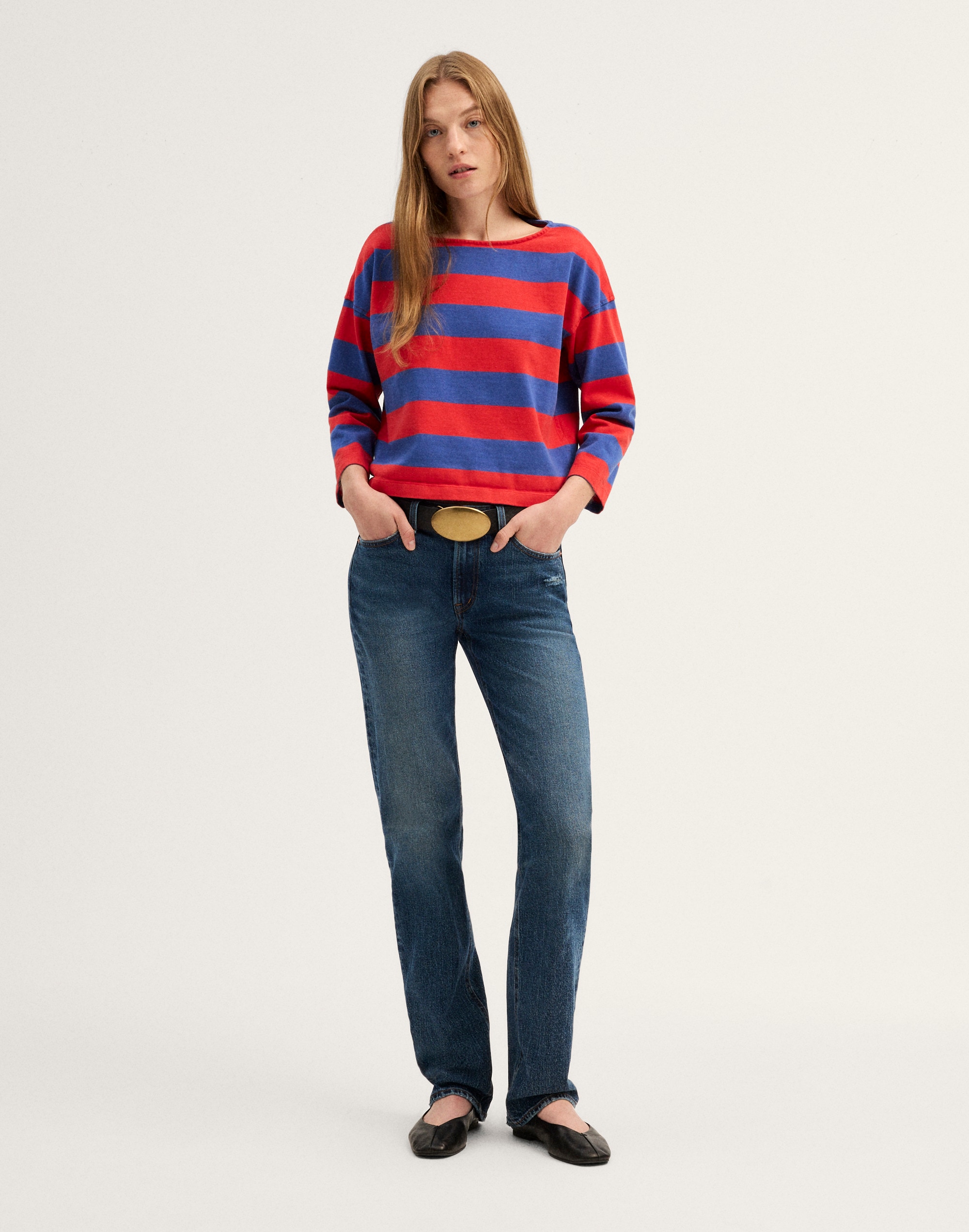 The Rugby Boatneck Long-Sleeve Tee in Club Cotton
