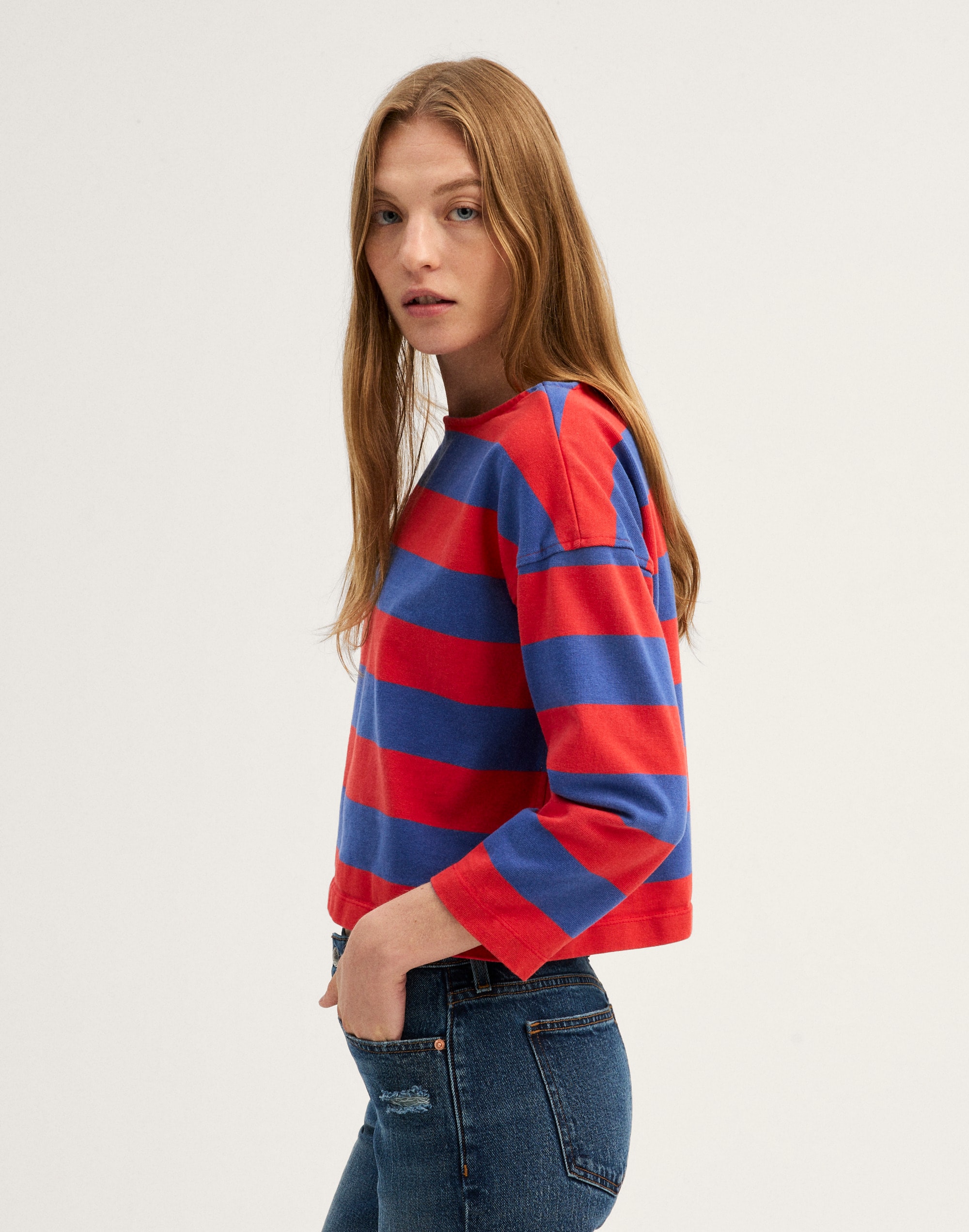The Rugby Boatneck Long-Sleeve Tee in Club Cotton
