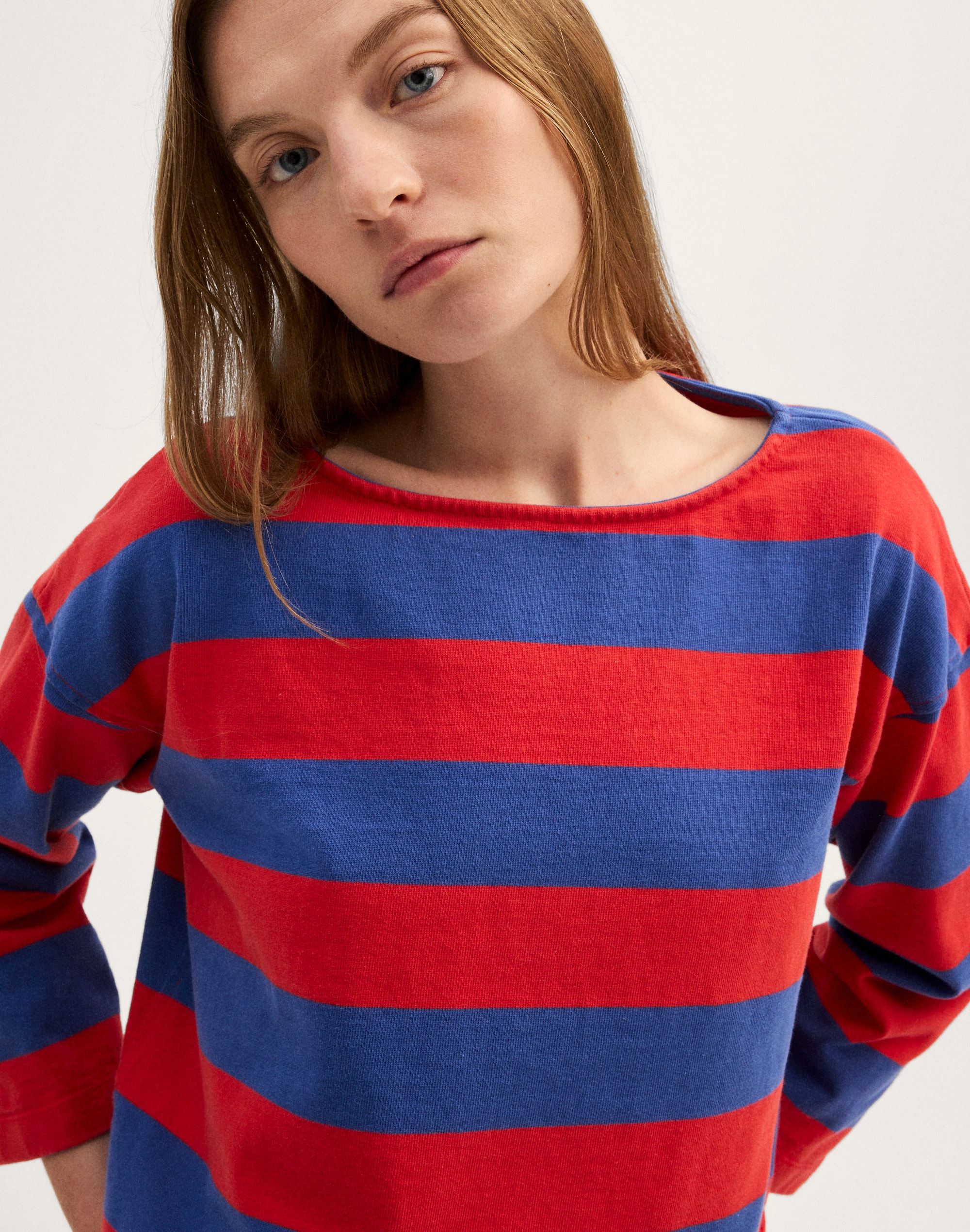 The Rugby Boatneck Long-Sleeve Tee in Club Cotton