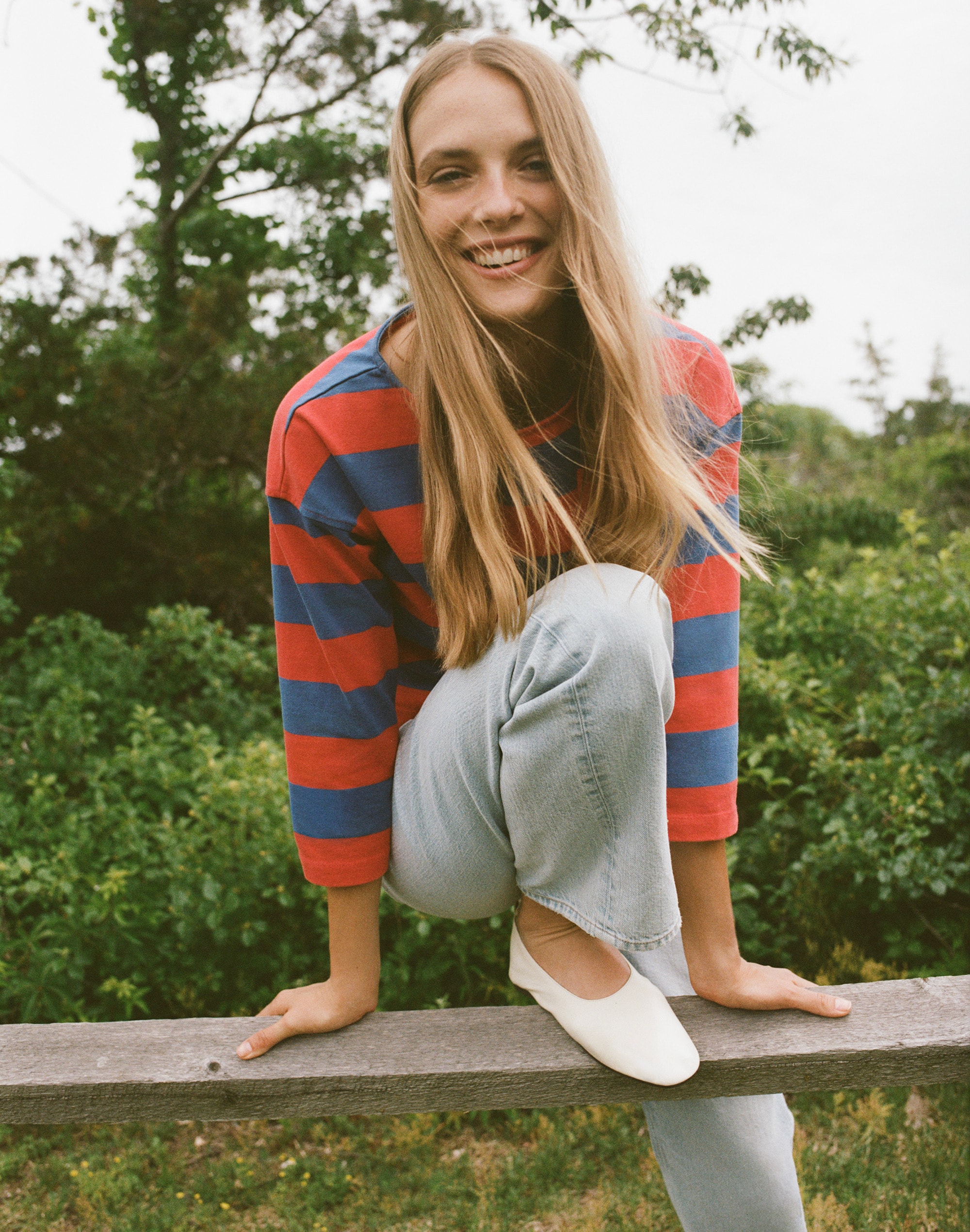 The Rugby Boatneck Long-Sleeve Tee in Club Cotton
