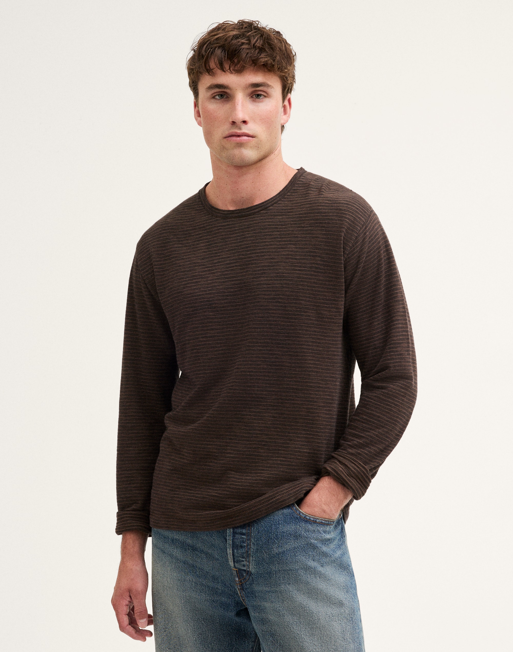 Long-Sleeve Jacquard Tee