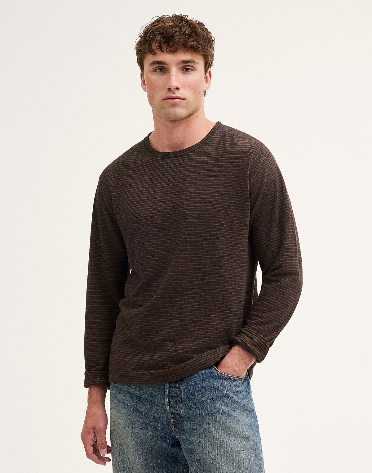 Long-Sleeve Jacquard Tee
