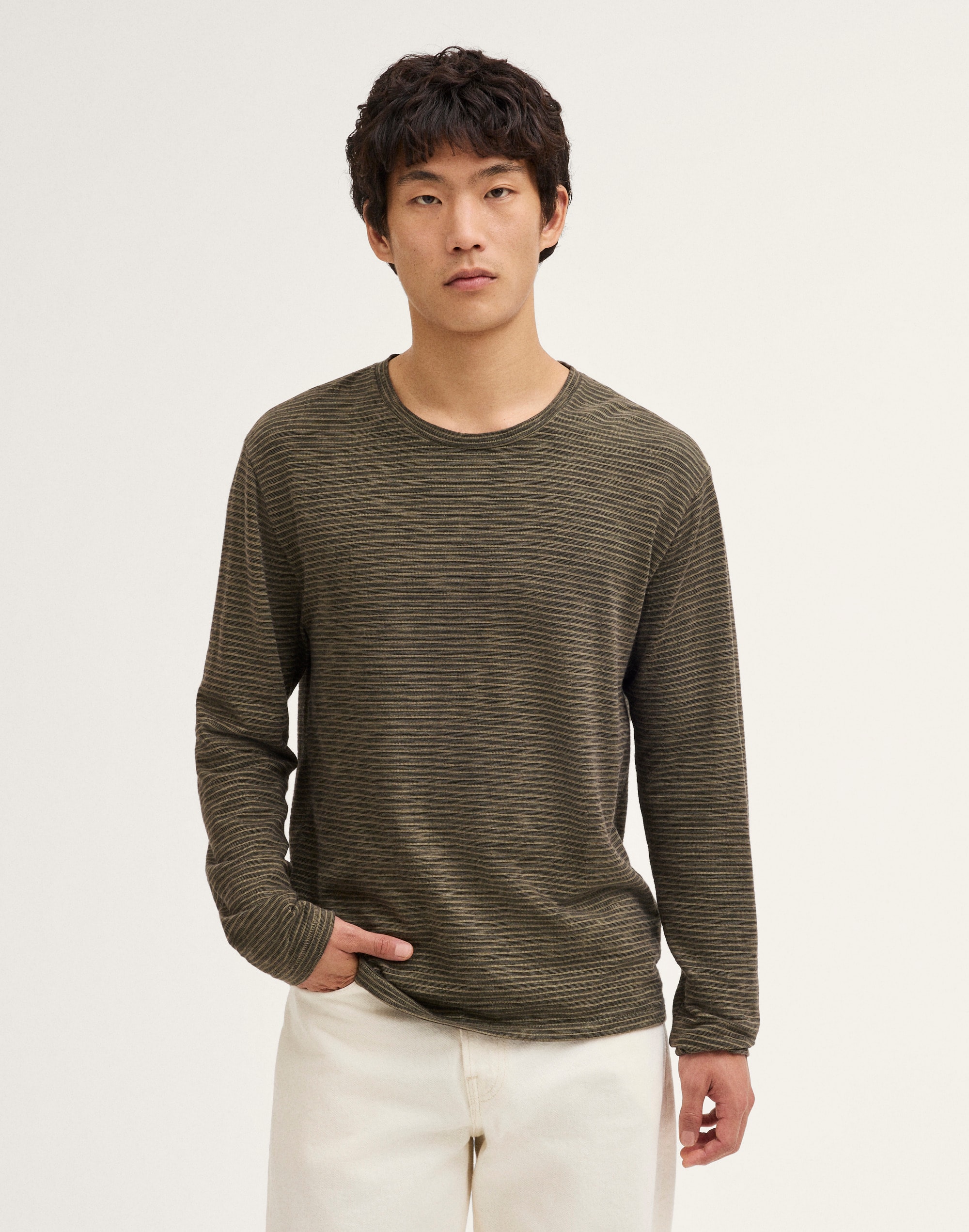Long-Sleeve Jacquard Tee