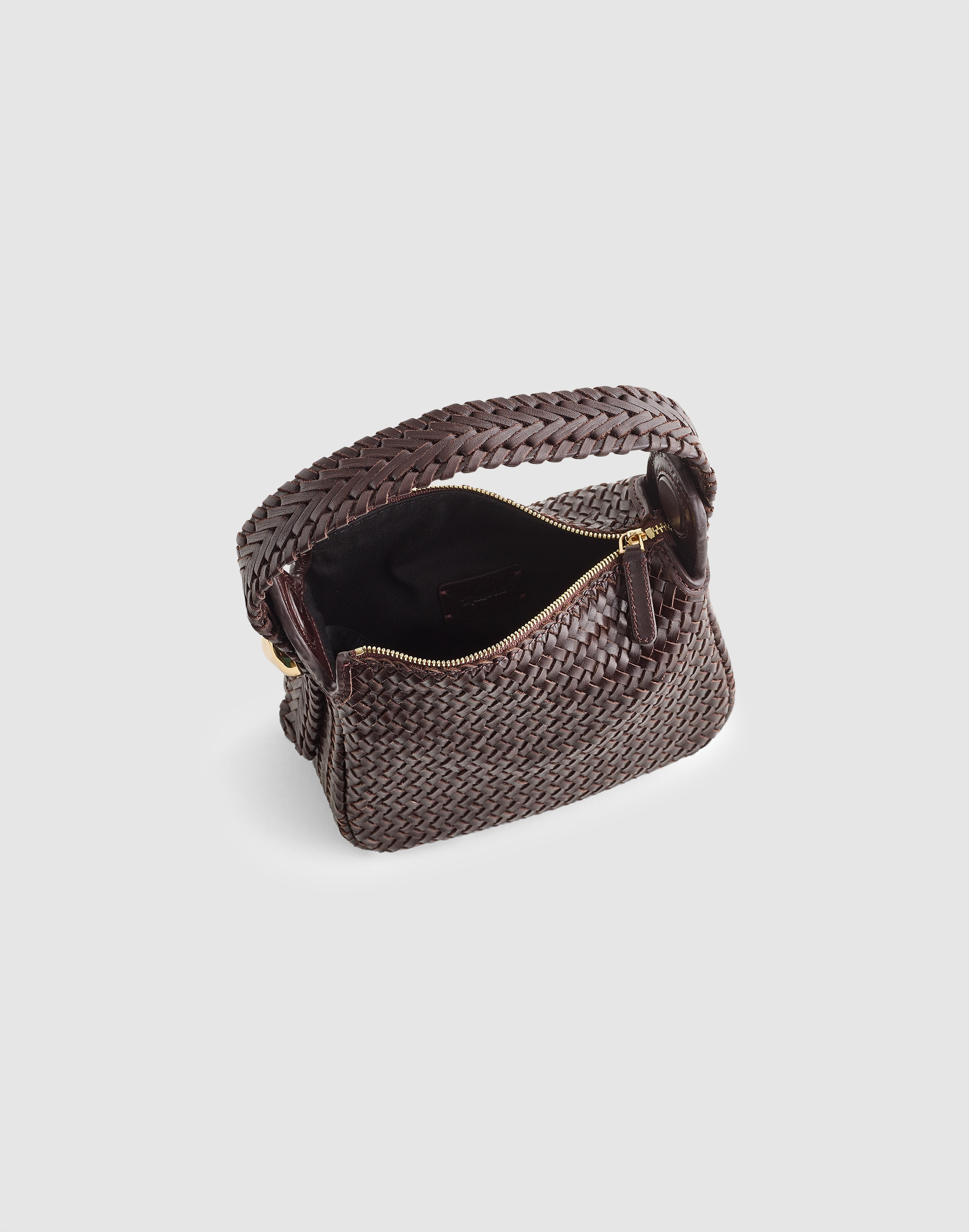 The Sculpted Metal Wristlet Bag