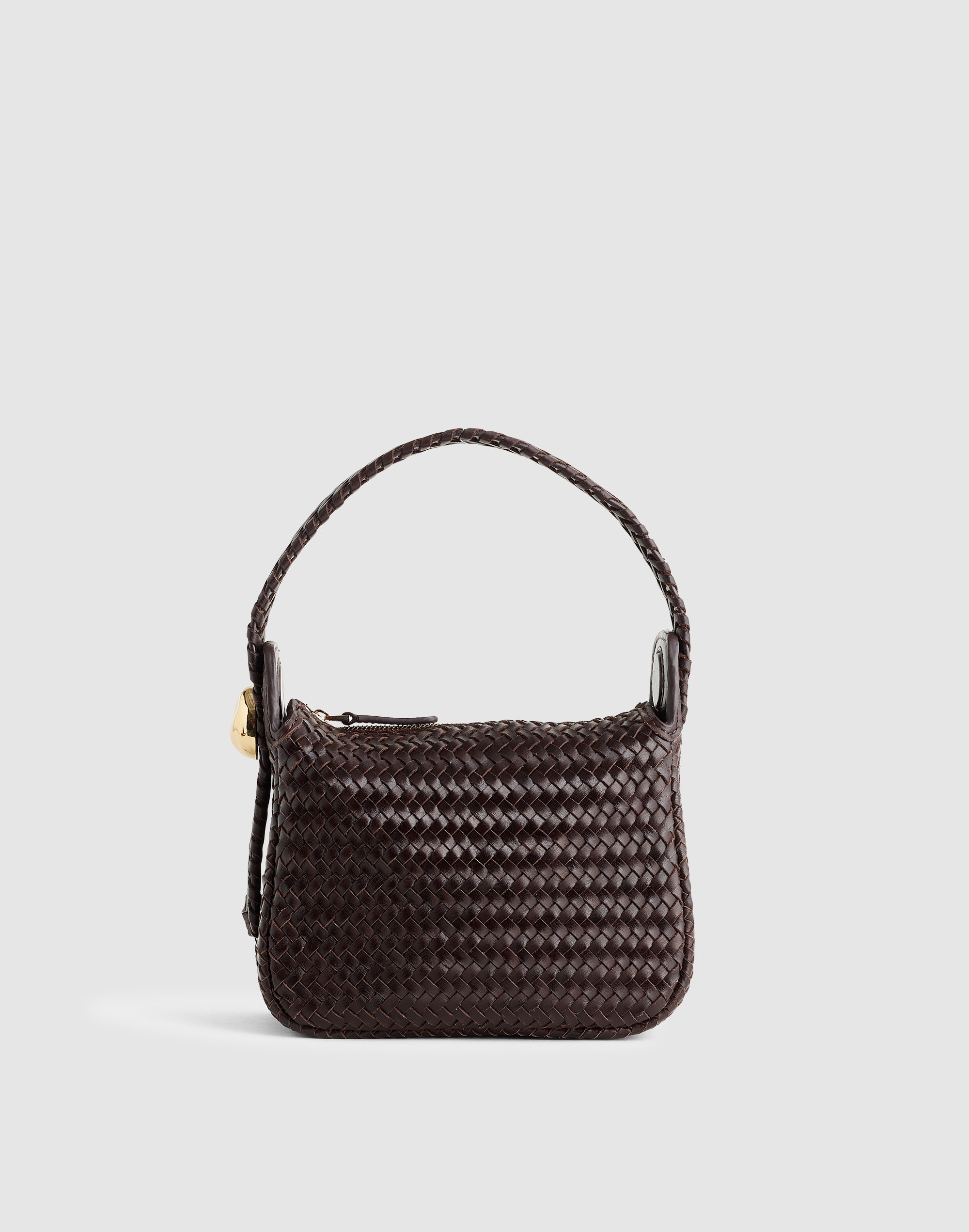 The Sculpted Metal Wristlet Bag