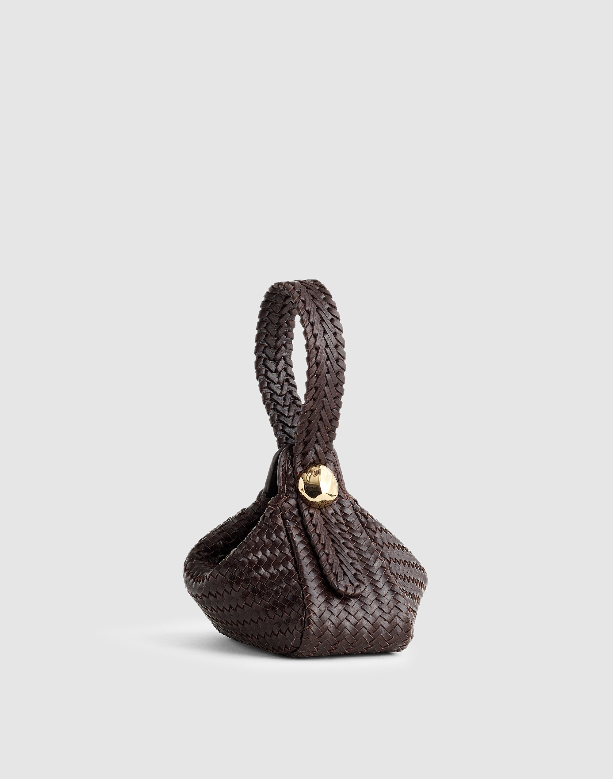 The Sculpted Metal Wristlet Bag