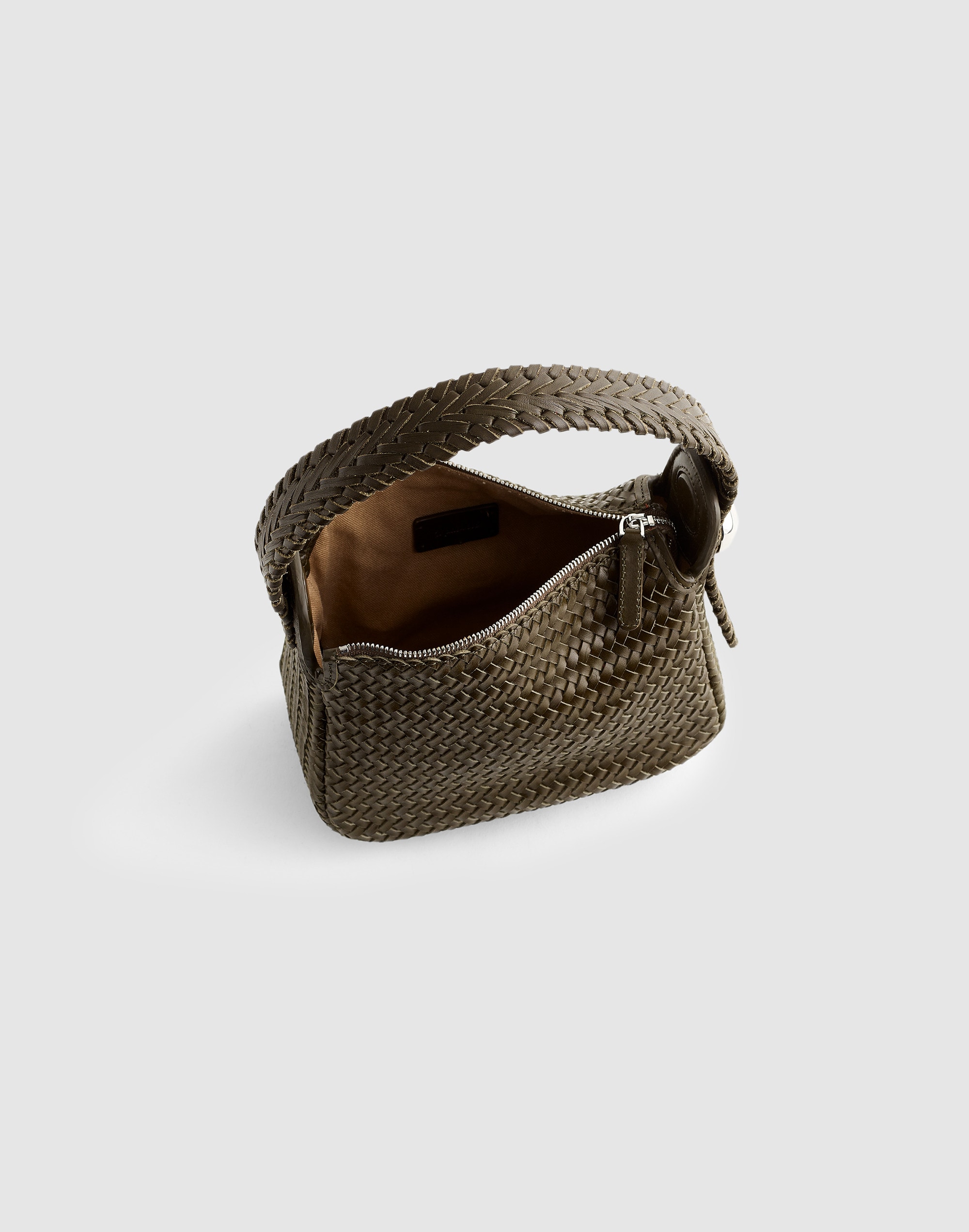 The Sculpted Metal Wristlet Bag