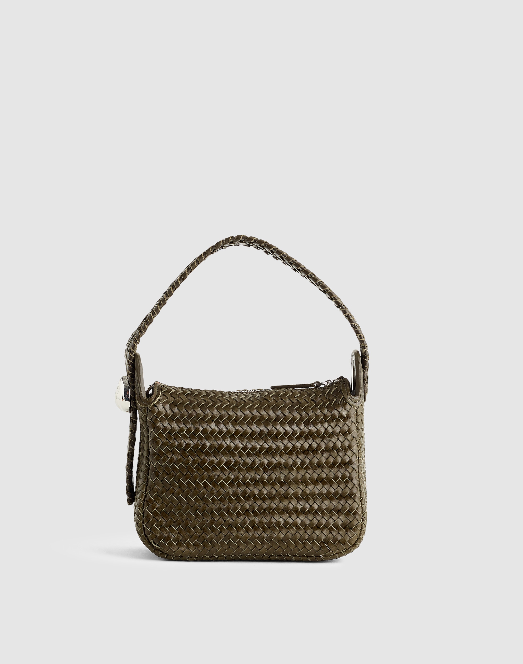 The Sculpted Metal Wristlet Bag