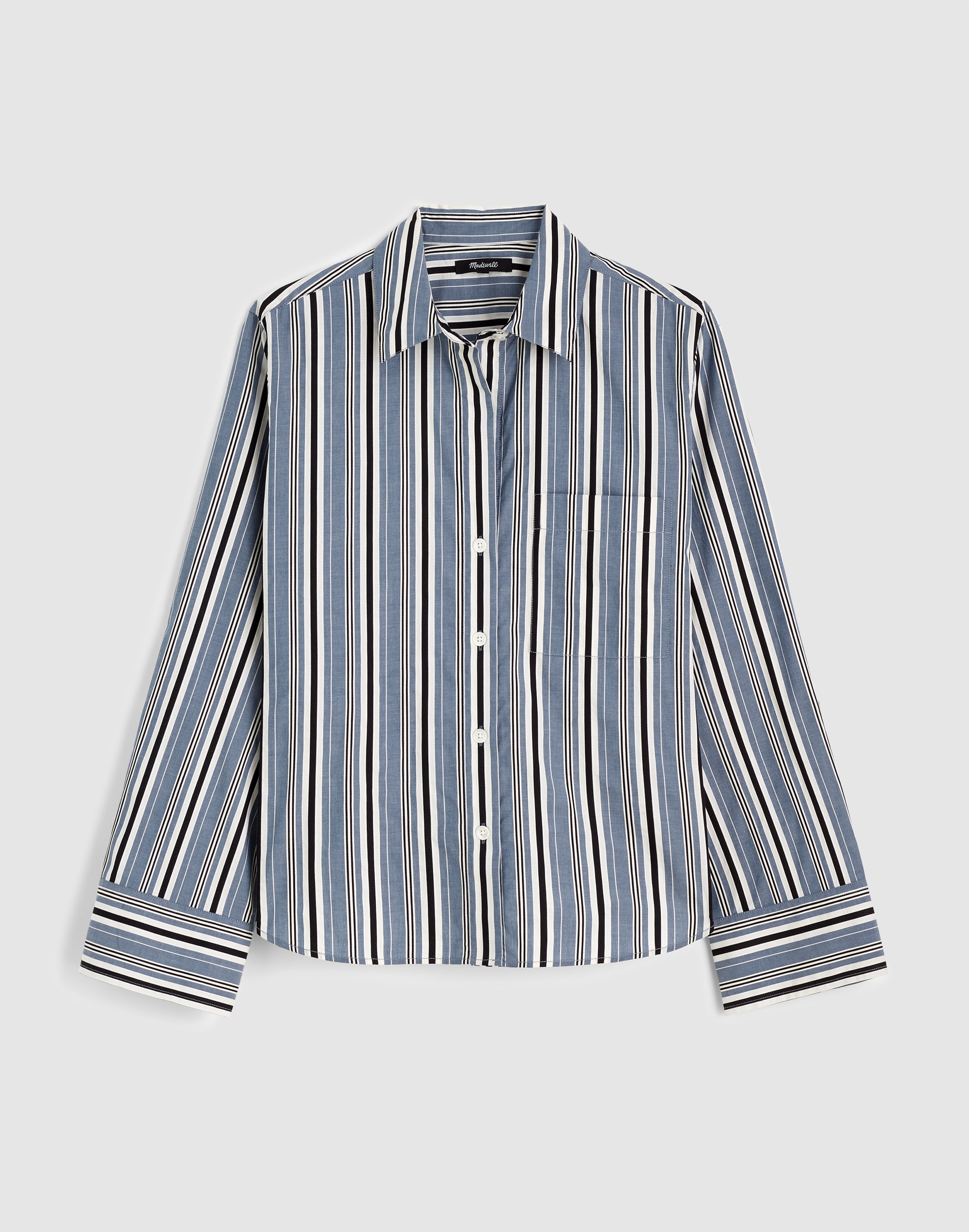 The Signature Y-Neck Shirt in Poplin