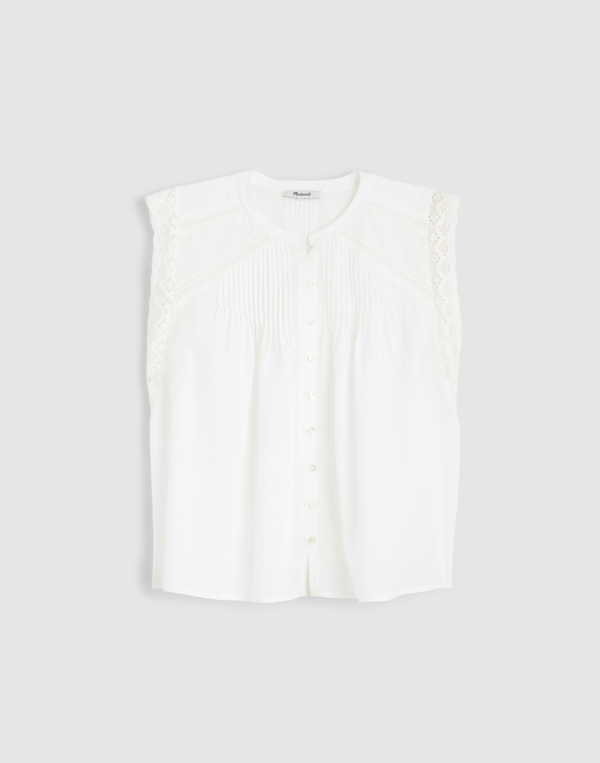 Lace-Trim Sleeveless Top