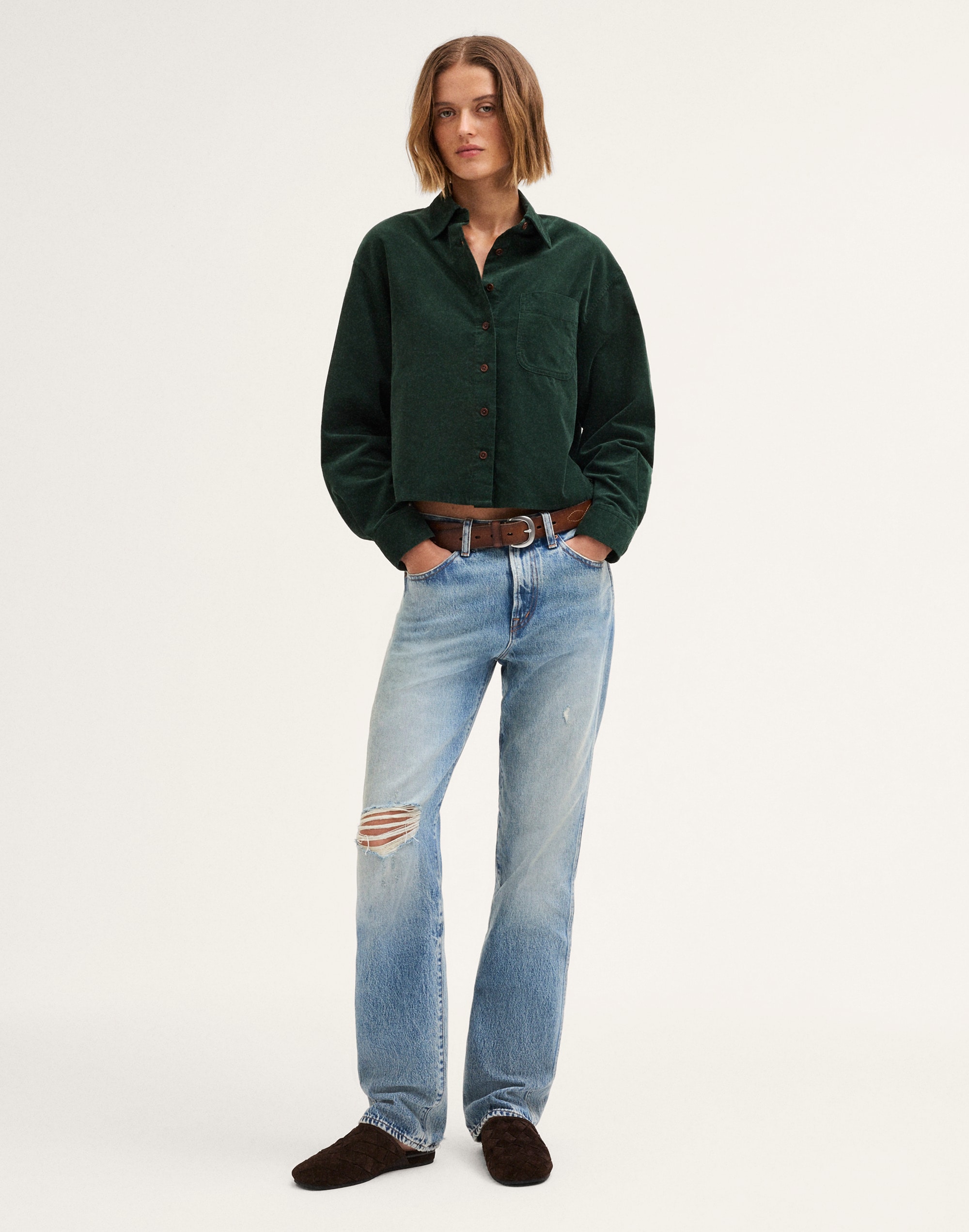 The Boxy Easy Shirt in 100% Cotton Corduroy
