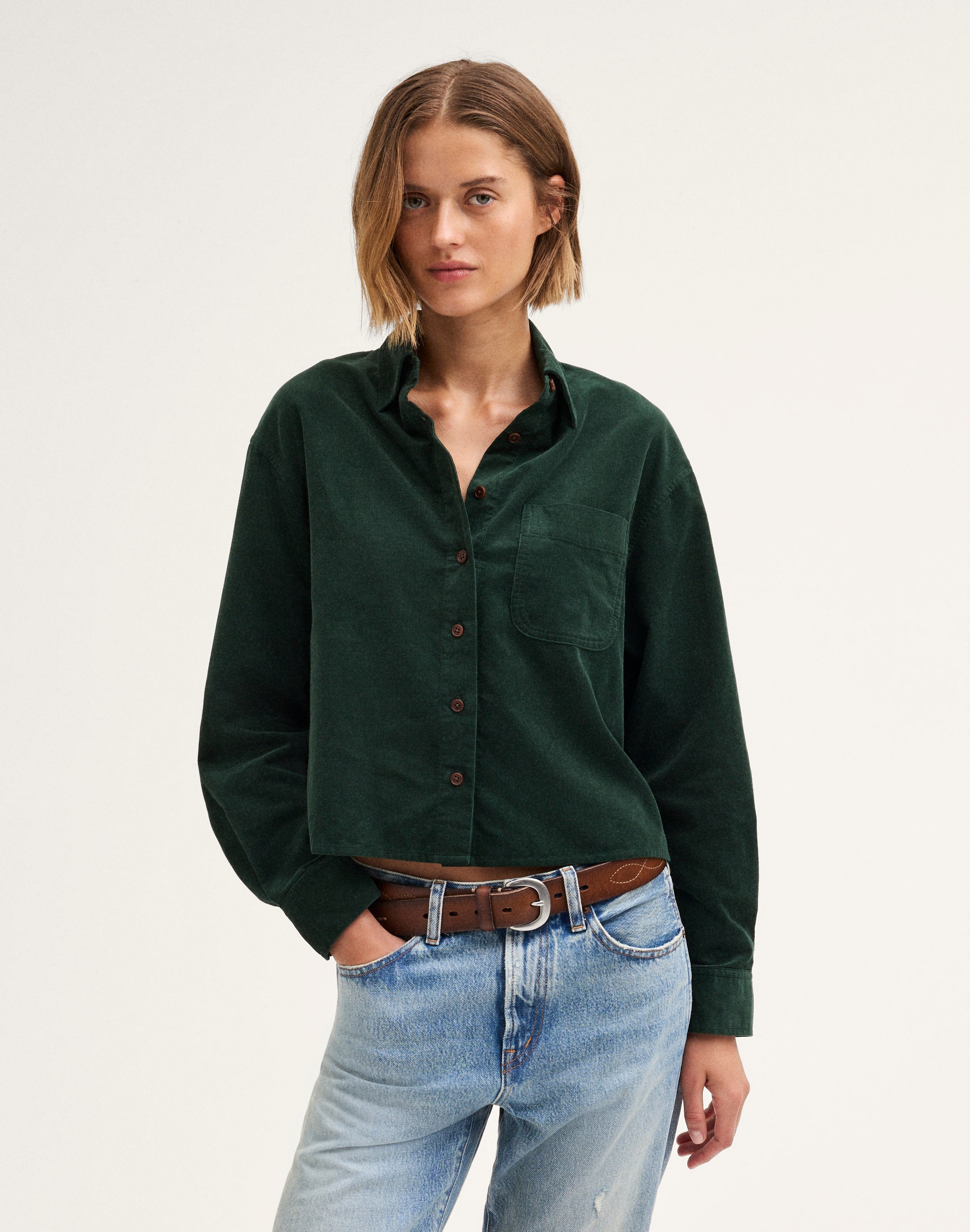 The Boxy Easy Shirt in 100% Cotton Corduroy