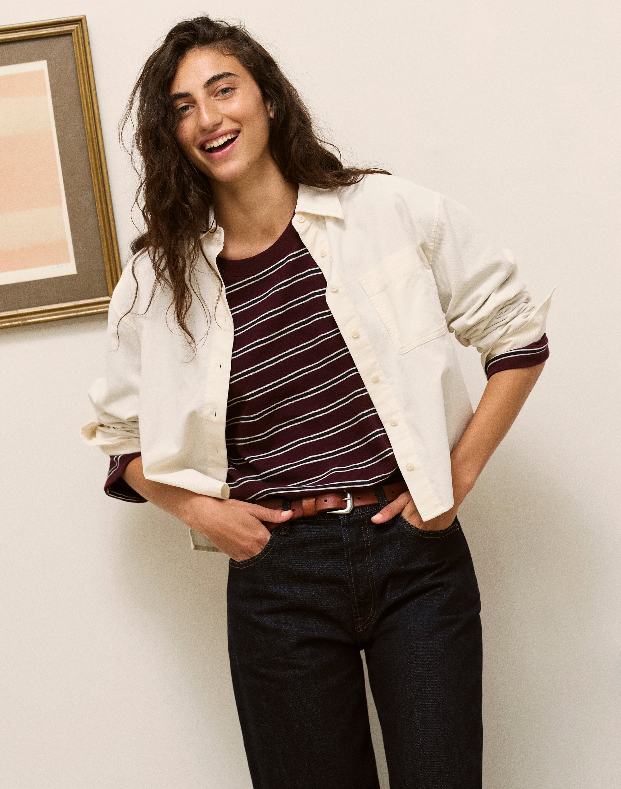 The Boxy Easy Shirt in 100% Cotton Corduroy