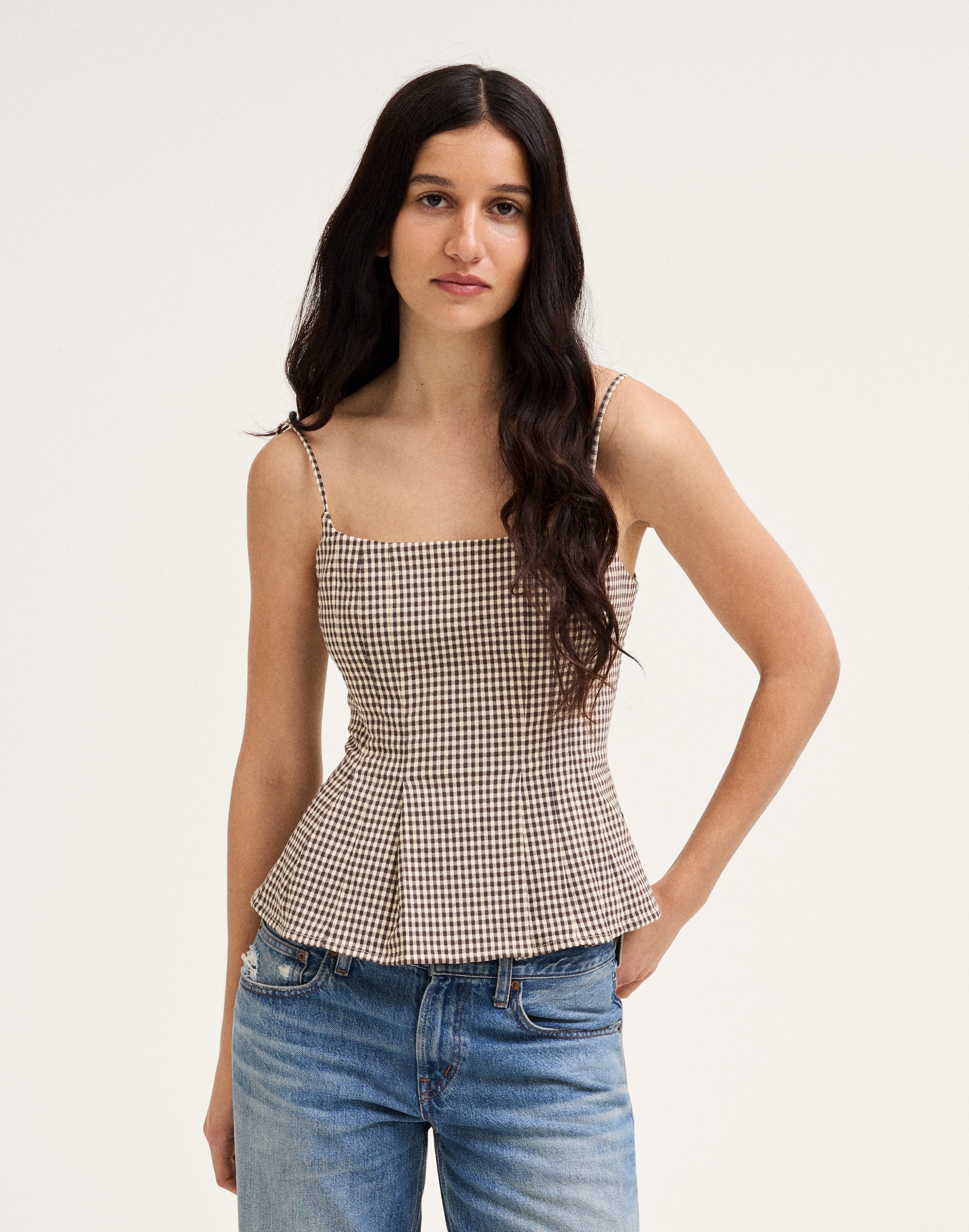 Darted Peplum Cami Top