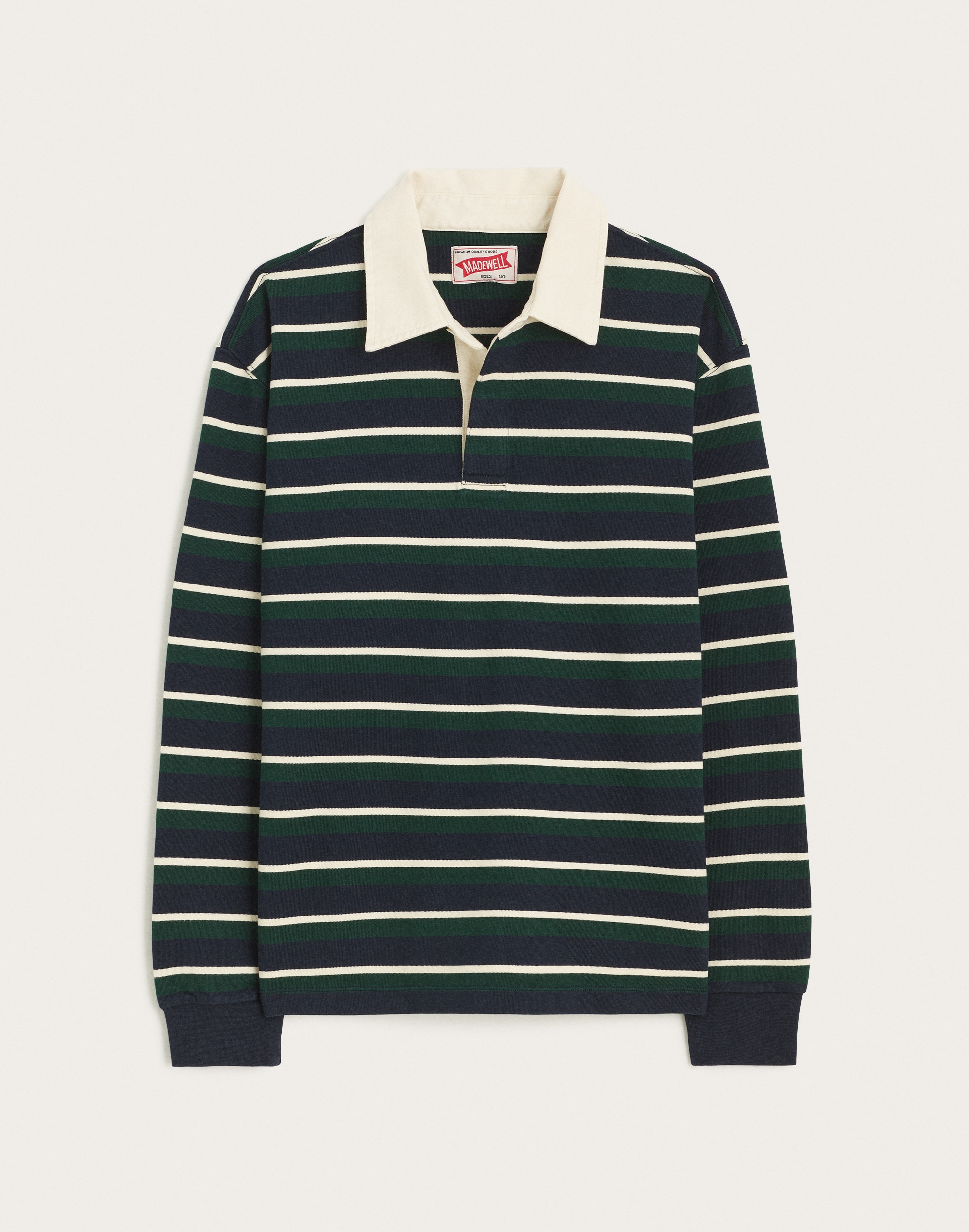 Long-Sleeve Boxy Polo Shirt