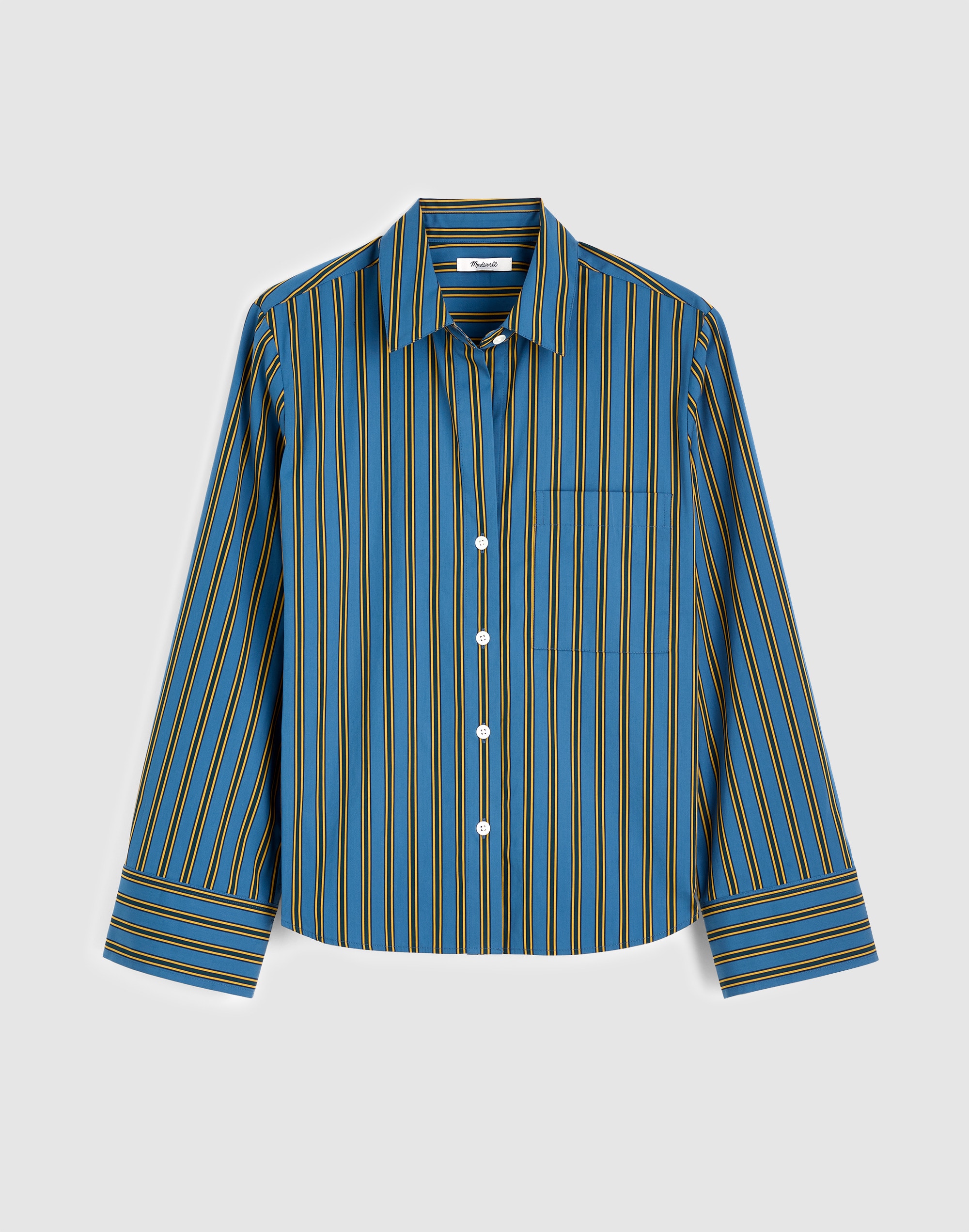The Signature Y-Neck Shirt in Poplin