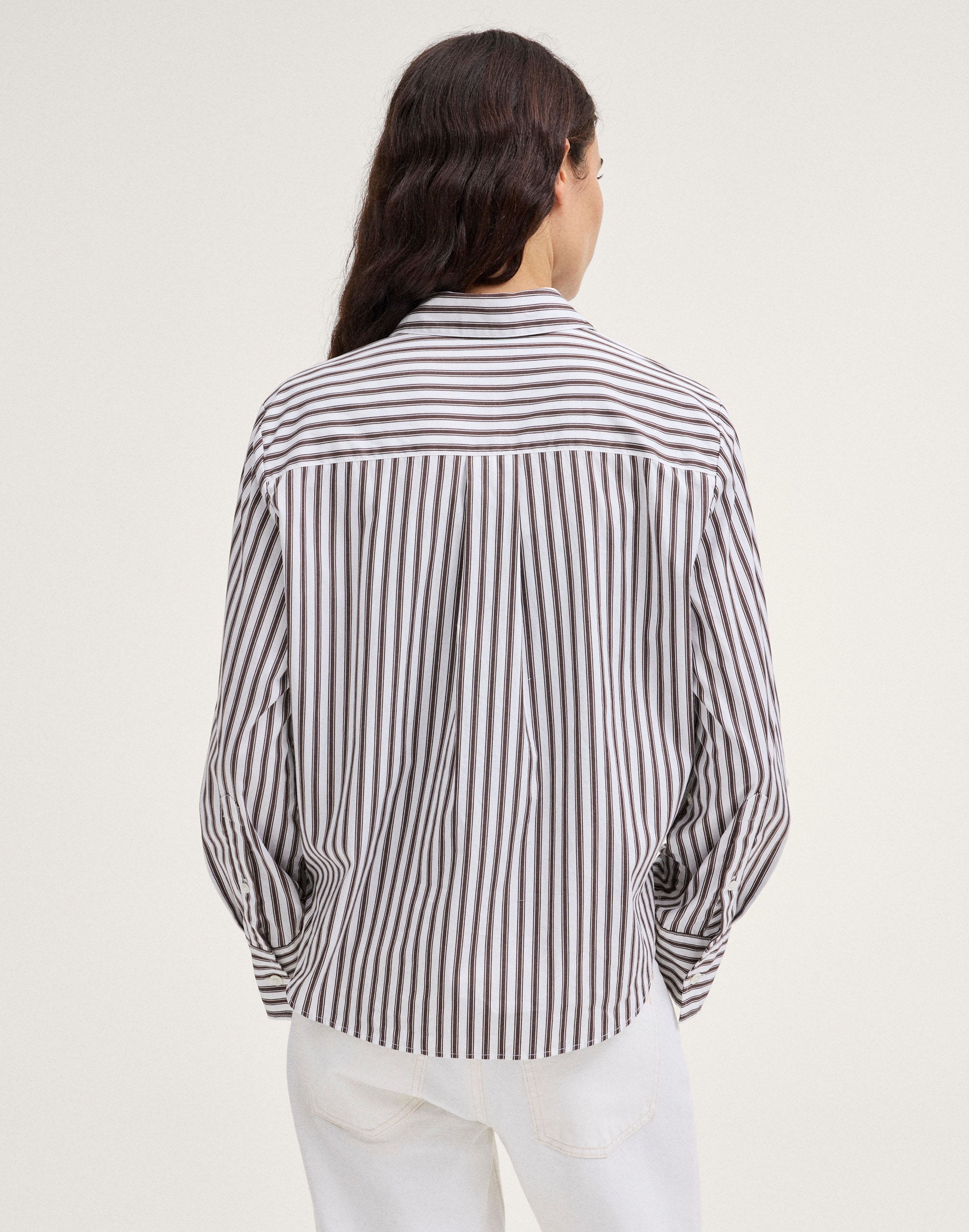 The Signature Y-Neck Shirt in Poplin