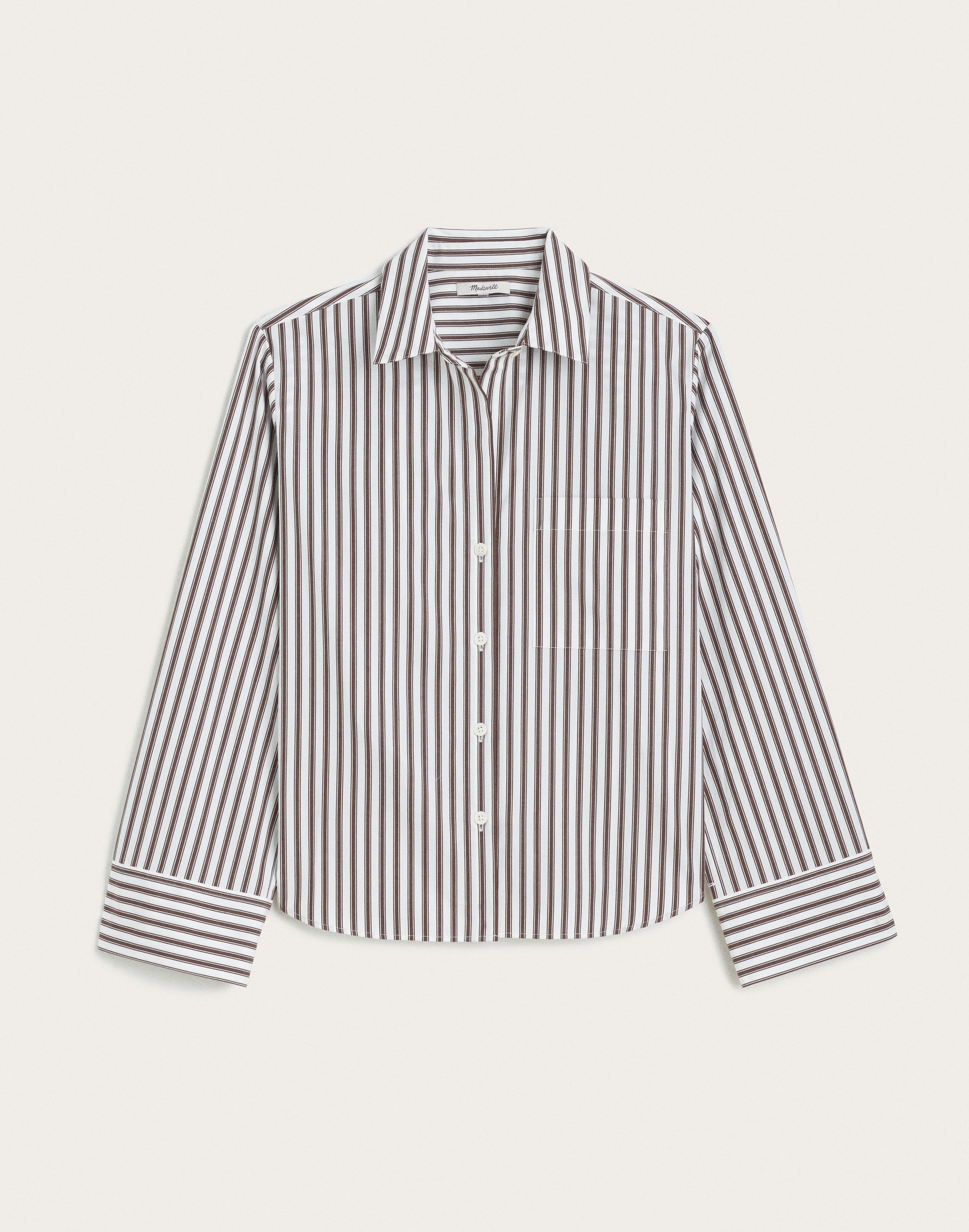 The Signature Y-Neck Shirt in Poplin
