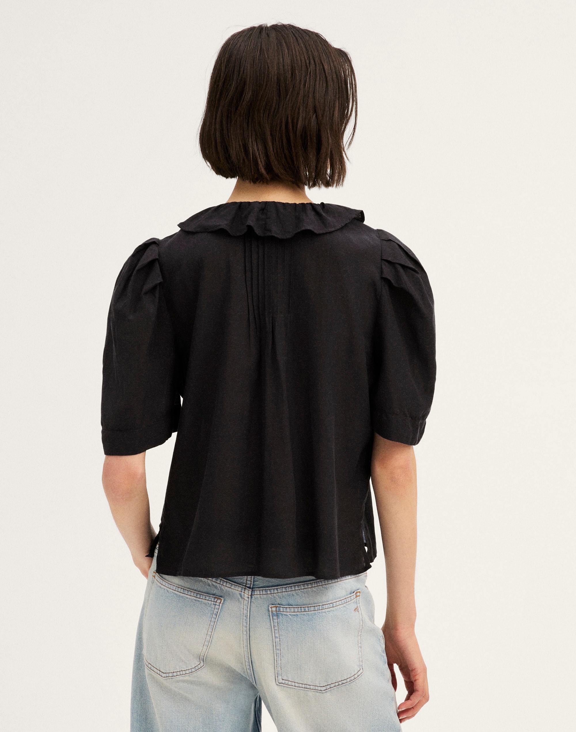 Ruffled Pintuck Top