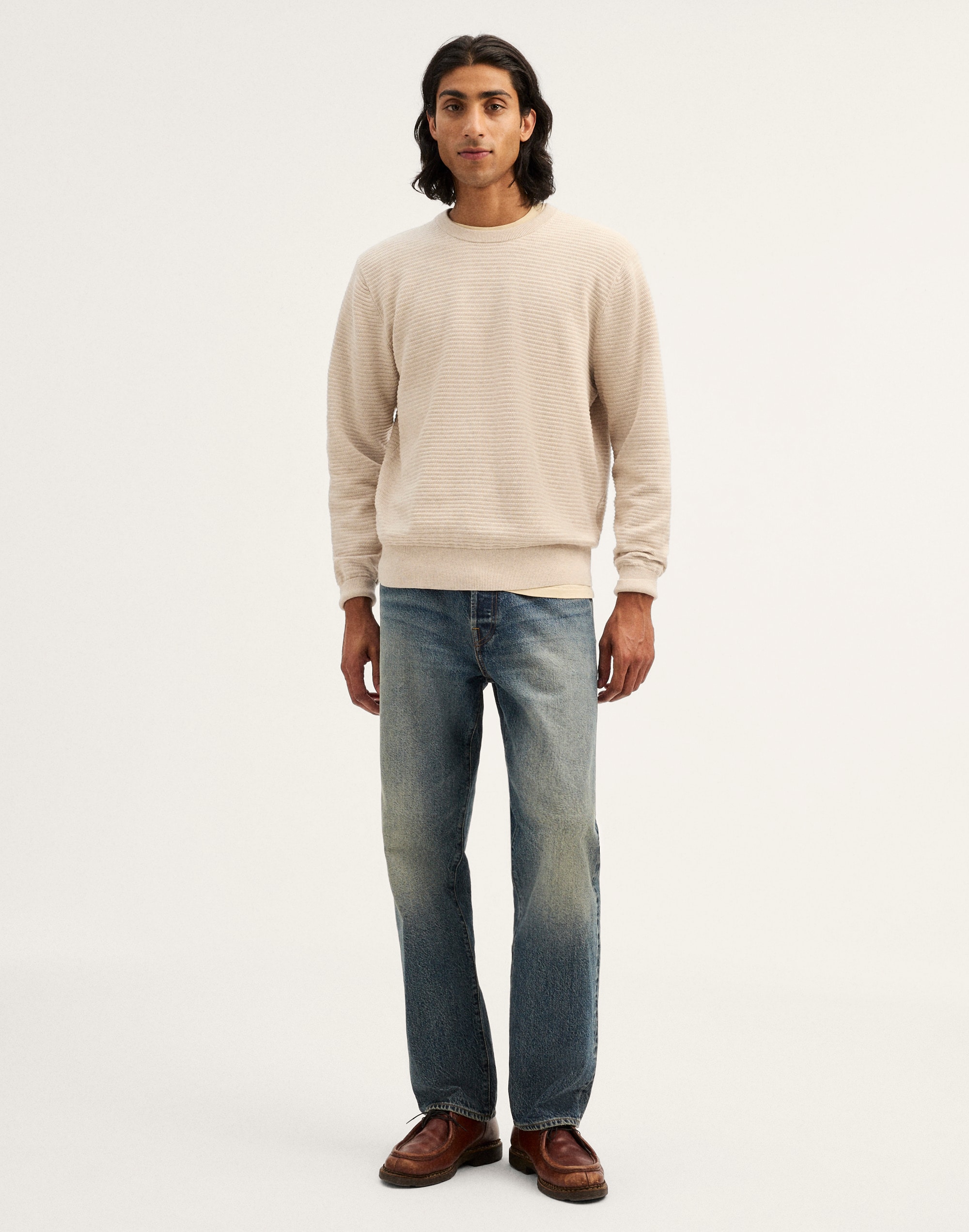 Ribbed Crewneck Sweater