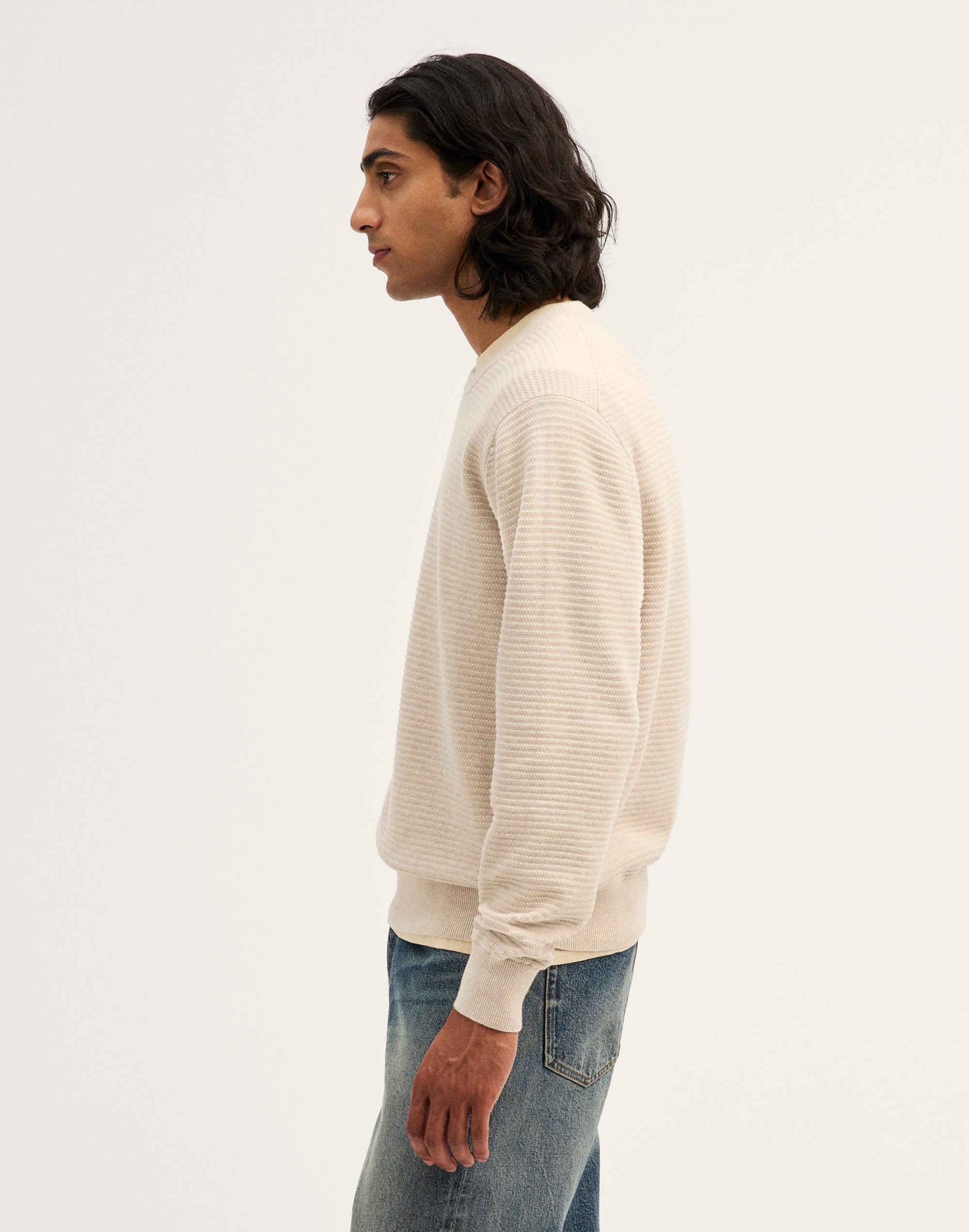 Ribbed Crewneck Sweater