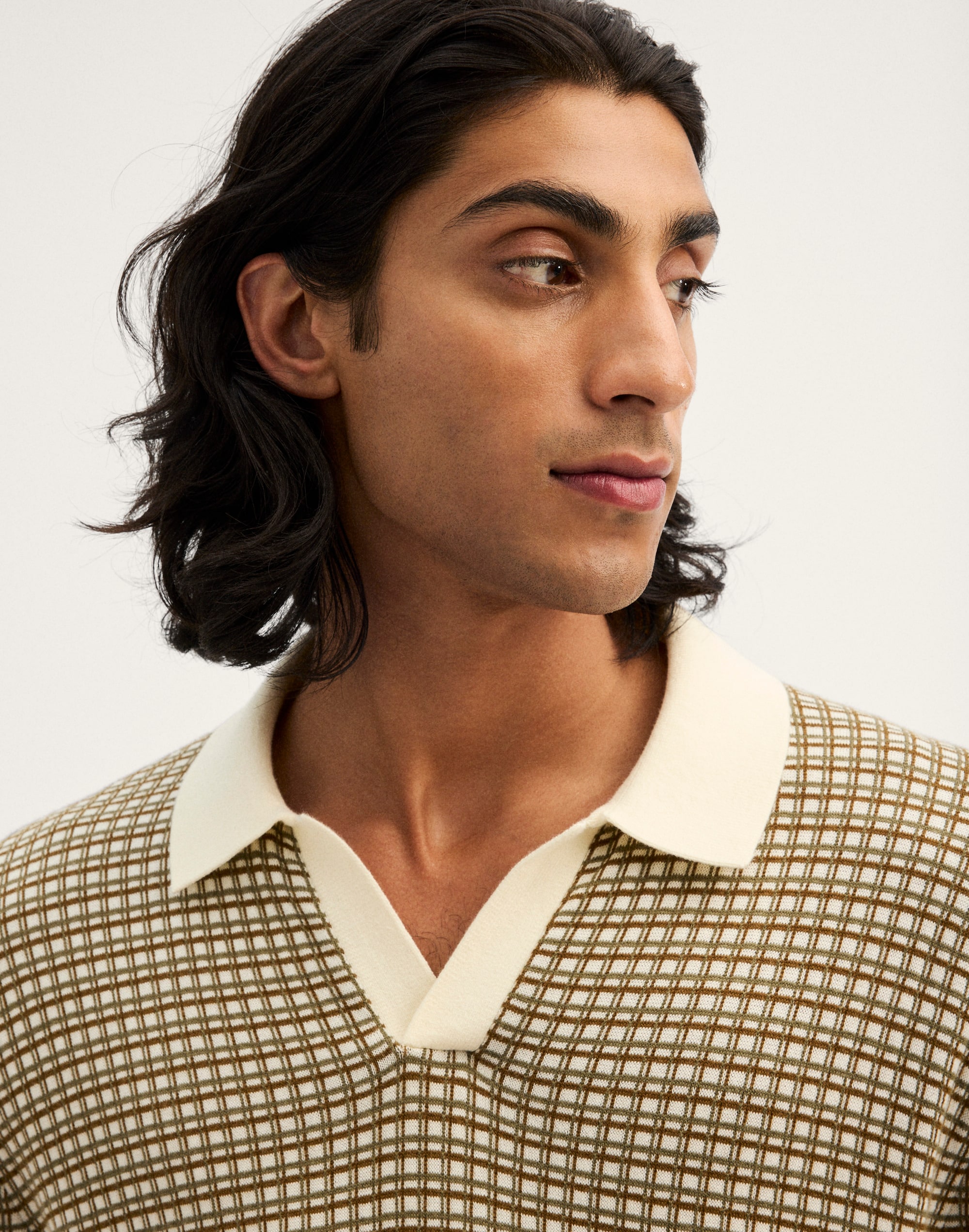 Johnny-Collar Polo Shirt