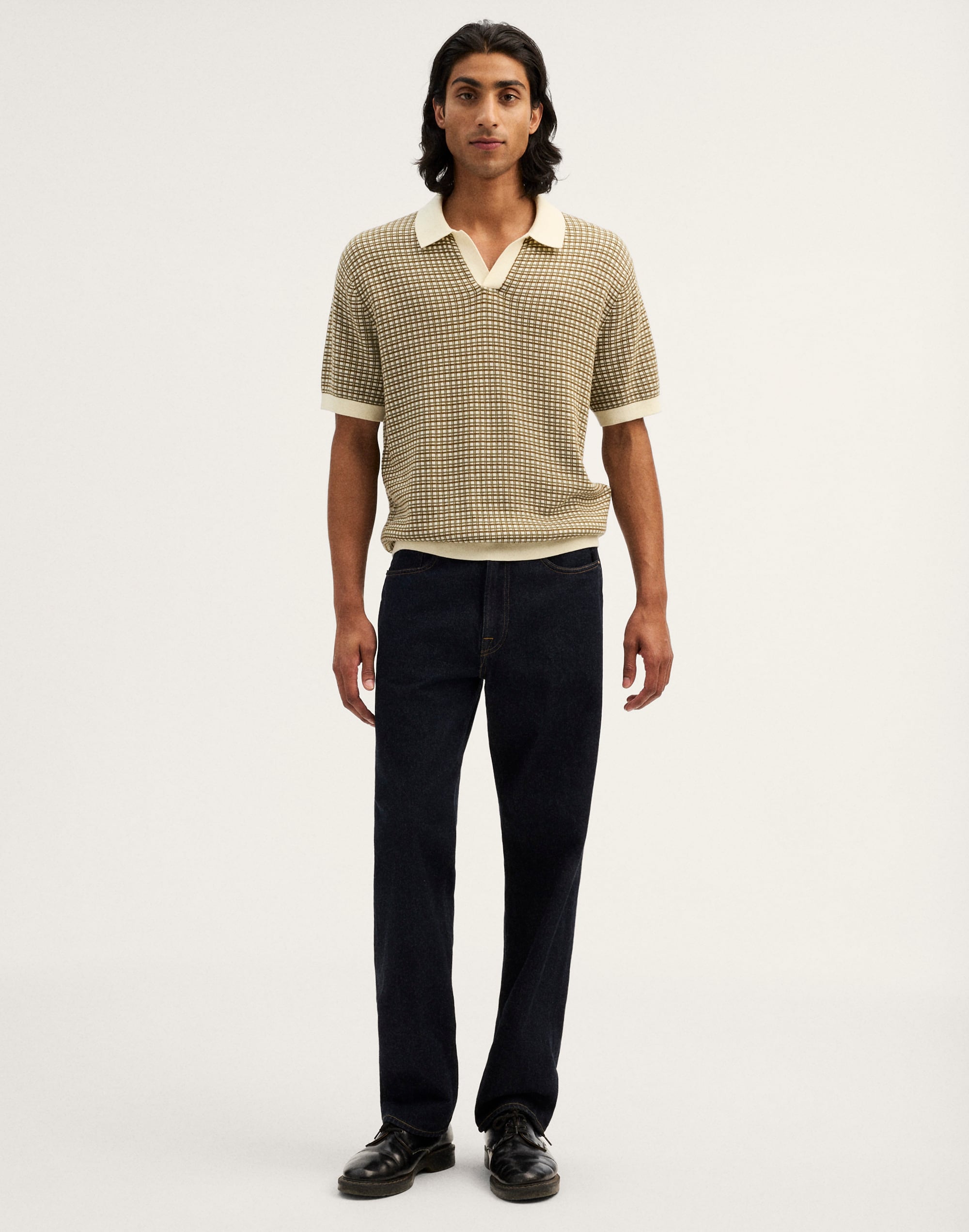 Johnny-Collar Polo Shirt