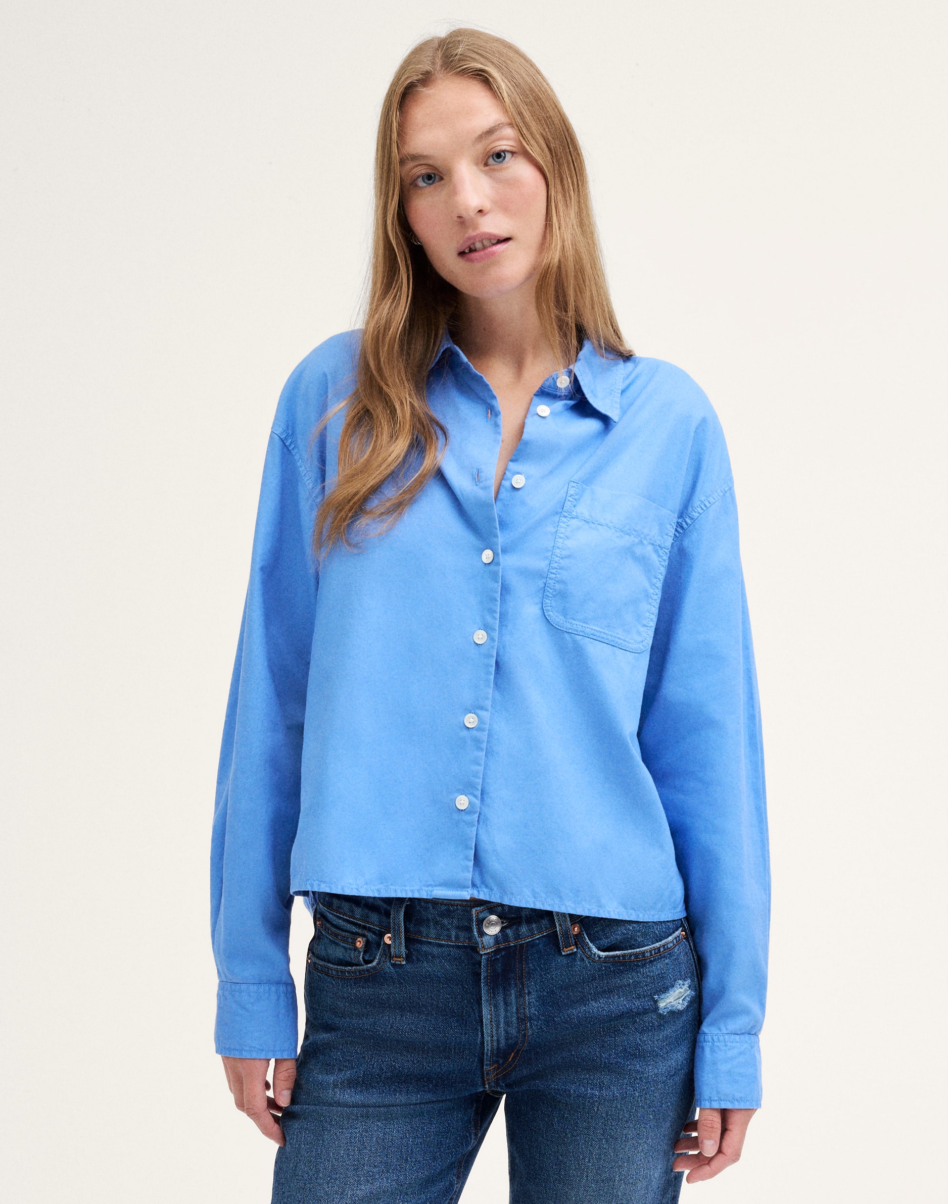 the cropped easy shirt