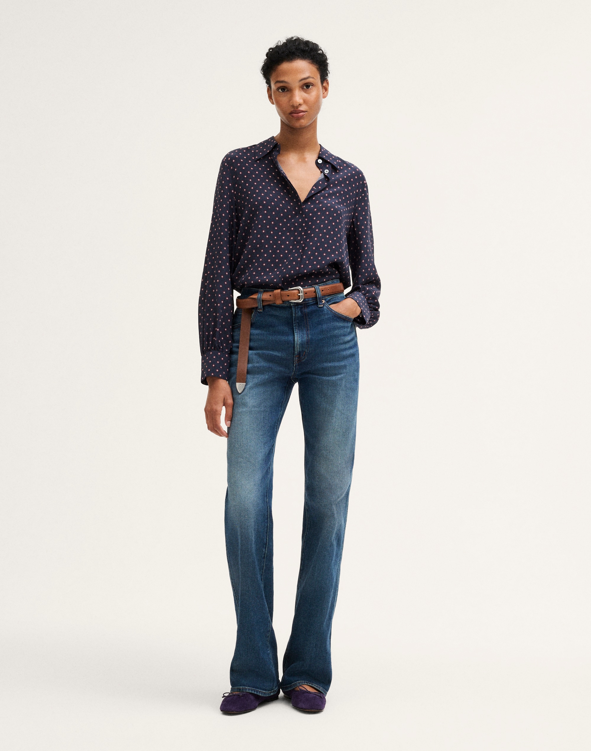 Silk Button-Up Shirt